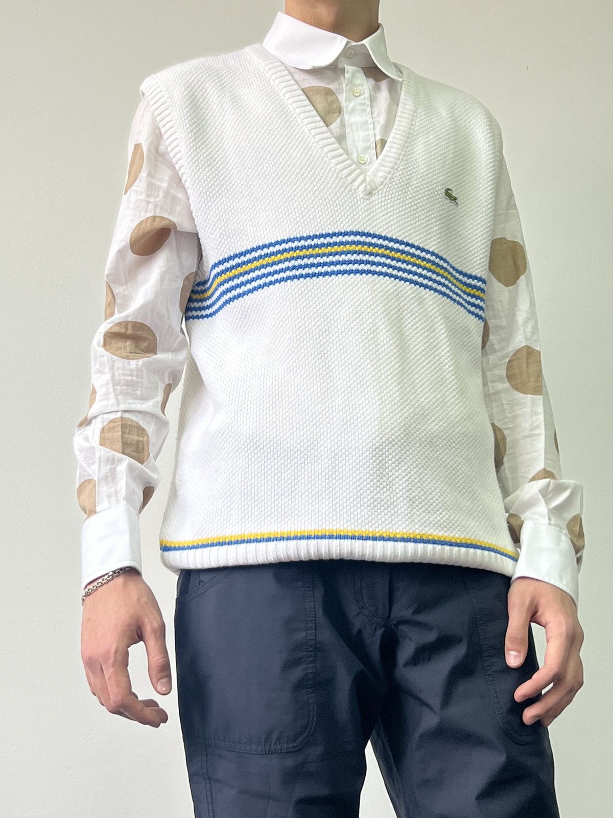 Lacoste × Vintage Vintage Lacoste Knit Sweater Size US L / EU 52-54 / 3 - 1 Thumbnail