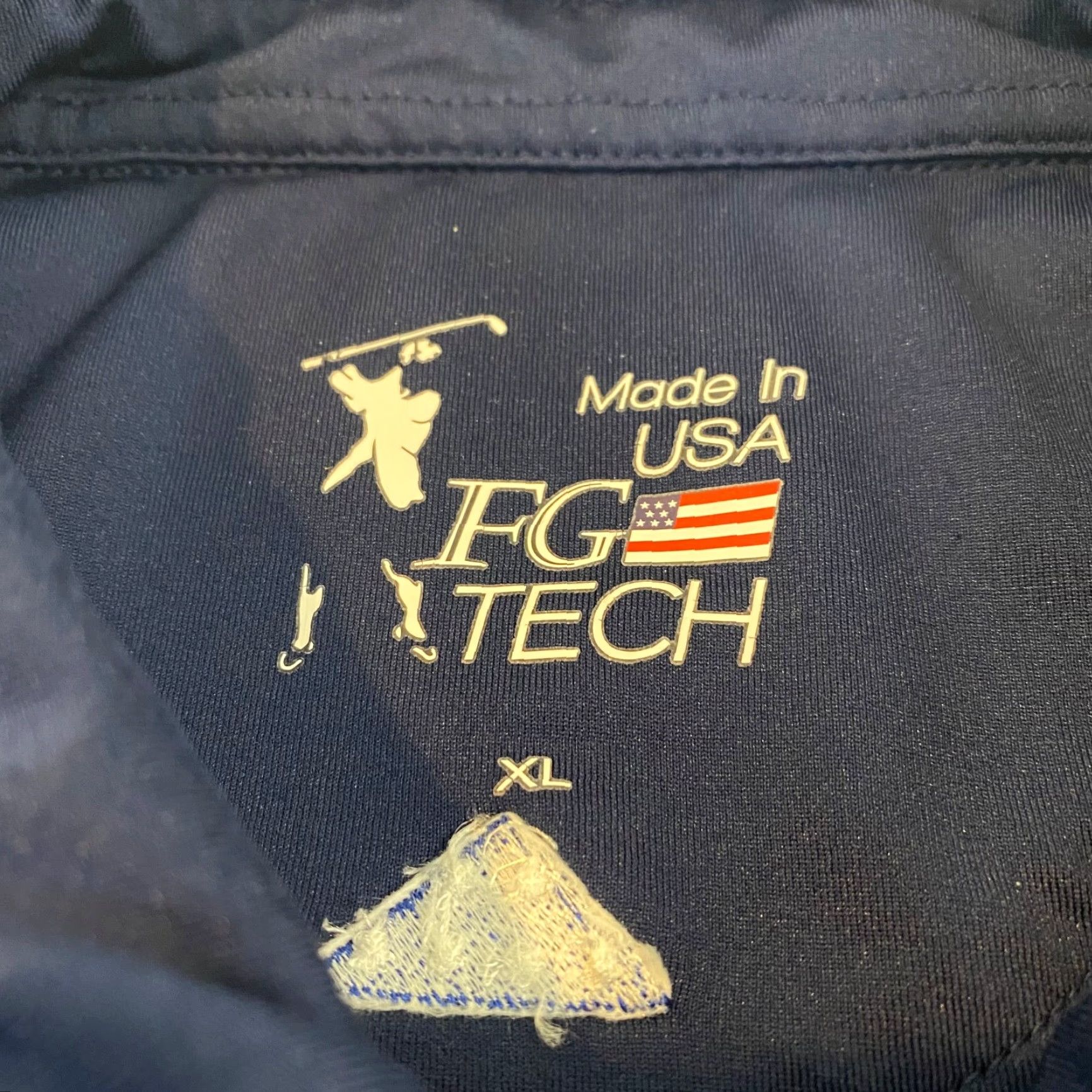 Vintage Wilmington Country Club Polo Mens Large Blue FG Tech Performance Golf Shirt S/S Size US L / EU 52-54 / 3 - 4 Thumbnail