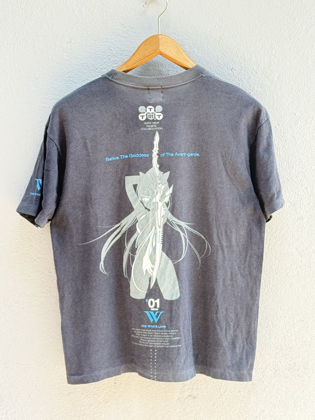 Anime Thrashed Vintage Anime The White Lion Collabolation Faded T Size US M / EU 48-50 / 2 - 2 Thumbnail