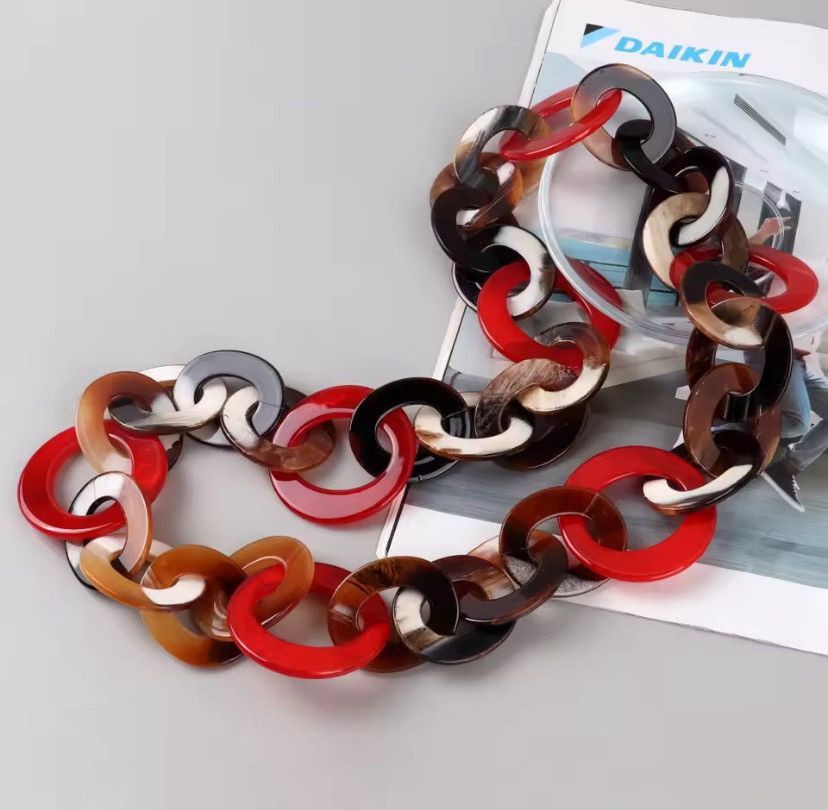 Other Trendy Colorful Link Chain Necklace Size ONE SIZE - 4 Thumbnail