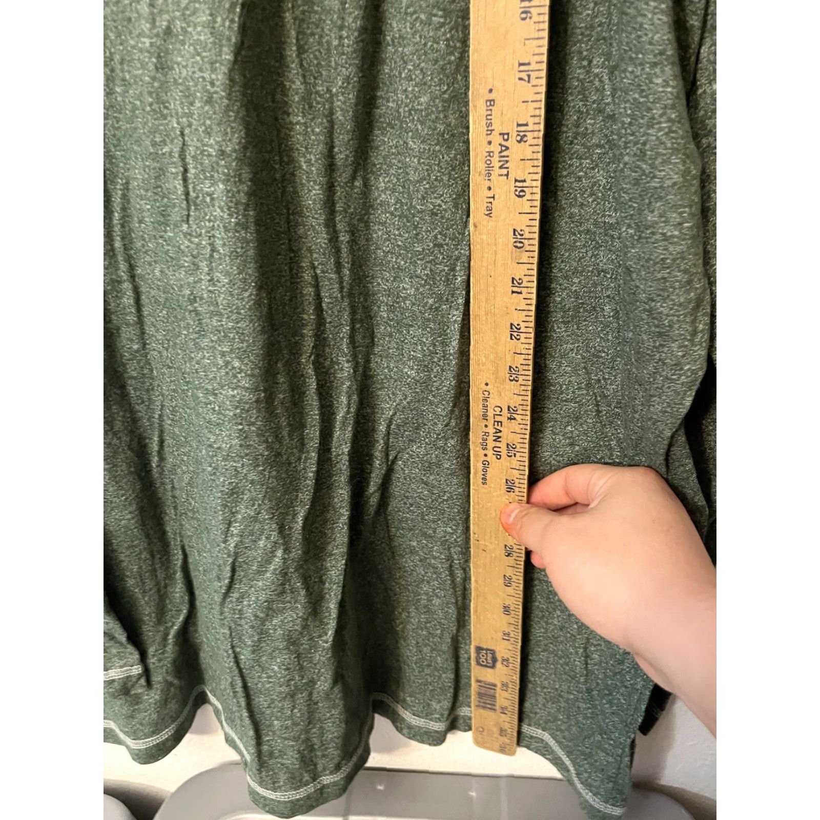Lee Lee Mens Big & Tall 2XB Long Sleeve Henley Shirt Green Heathered Cotton Button Casual All Seasons Extra Soft Lounge Shirt Size US XXL / EU 58 / 5 - 4 Thumbnail