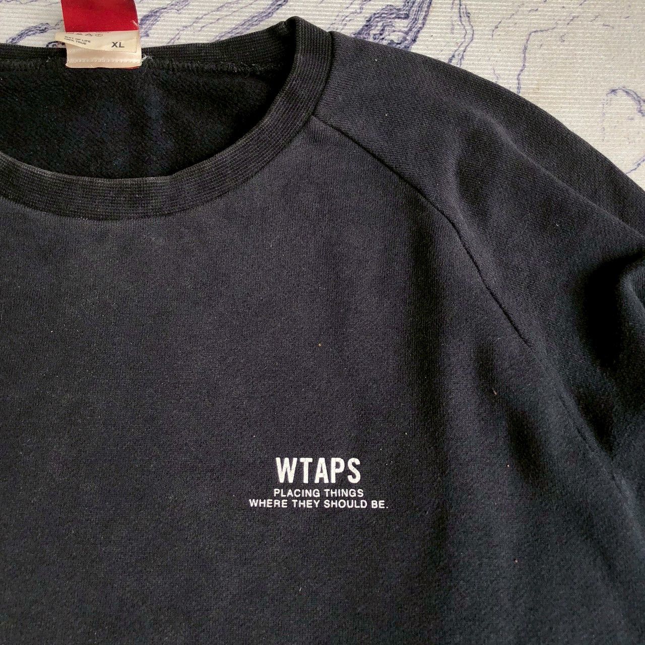 Wtaps WTAPS Crossbones Crewneck Sweatshirt Washed Black Size US XL / EU 56 / 4 - 3 Thumbnail