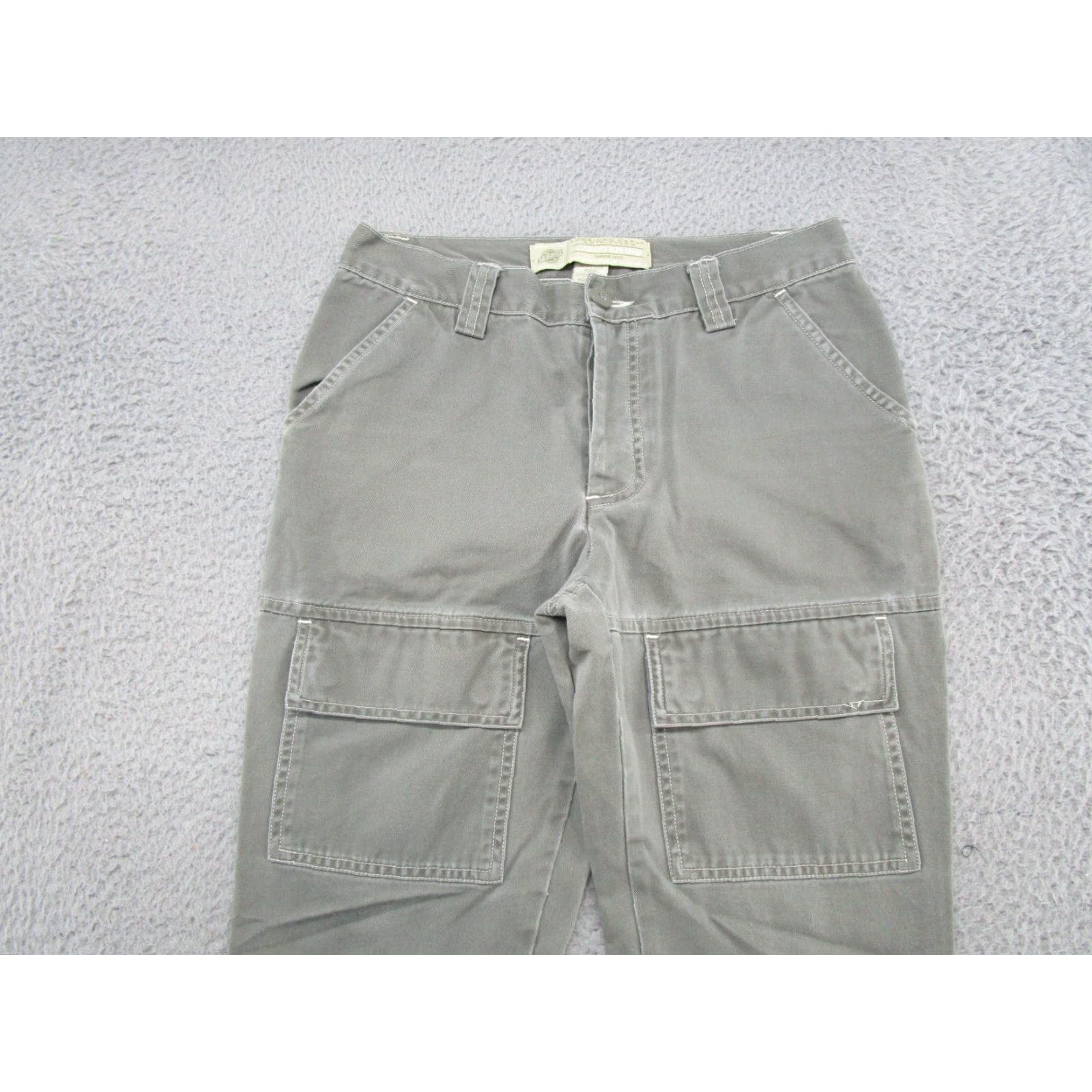 American Eagle Outfitters American Eagle Outfitters Cargo Pants Women's Size 2 Green Cotton Blend Bootcut Pockets Drawstring Button Fly Low-Travel Workwear Casual RegularRise Size 26" / US 2 / IT 38 - 3 Thumbnail