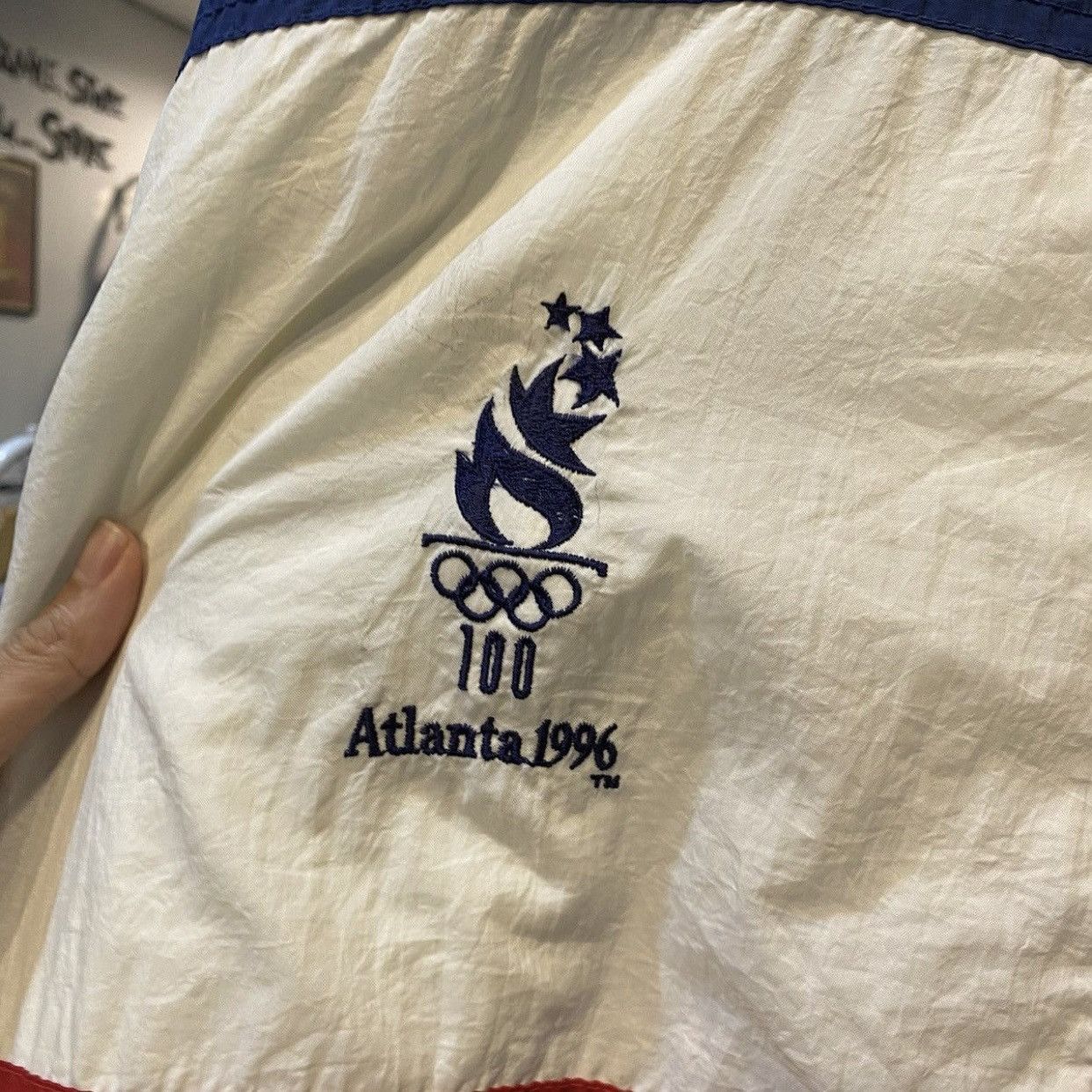 Starter × USA Olympics × Vintage VTG Atlanta 1996 Olympics Windbreaker STARTER Jacket Size US XL / EU 56 / 4 - 10 Thumbnail