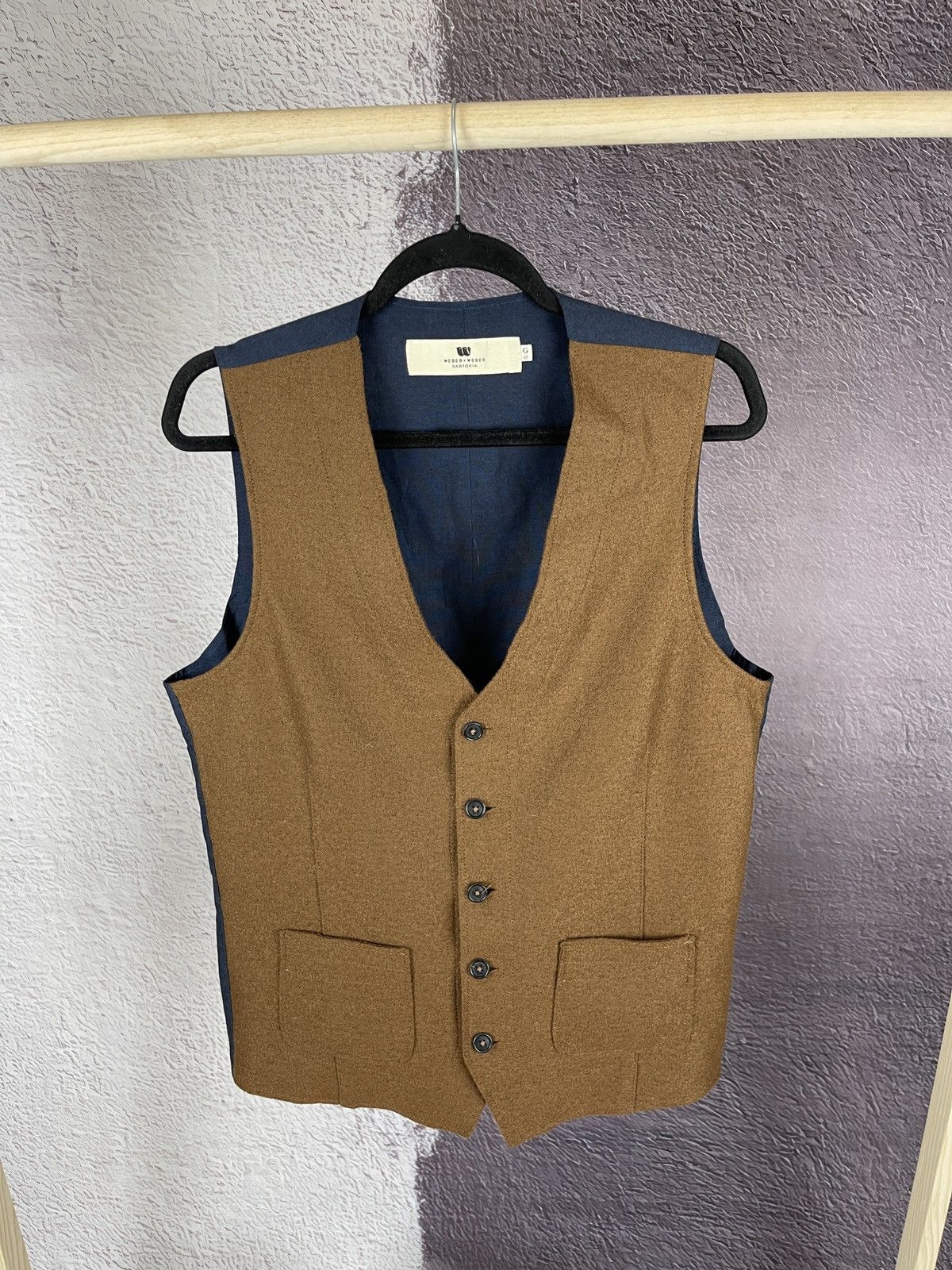 Weber Weber + Weber Sartoria wool vest RRP 500$ made in Italy Size 38R - 1 Thumbnail
