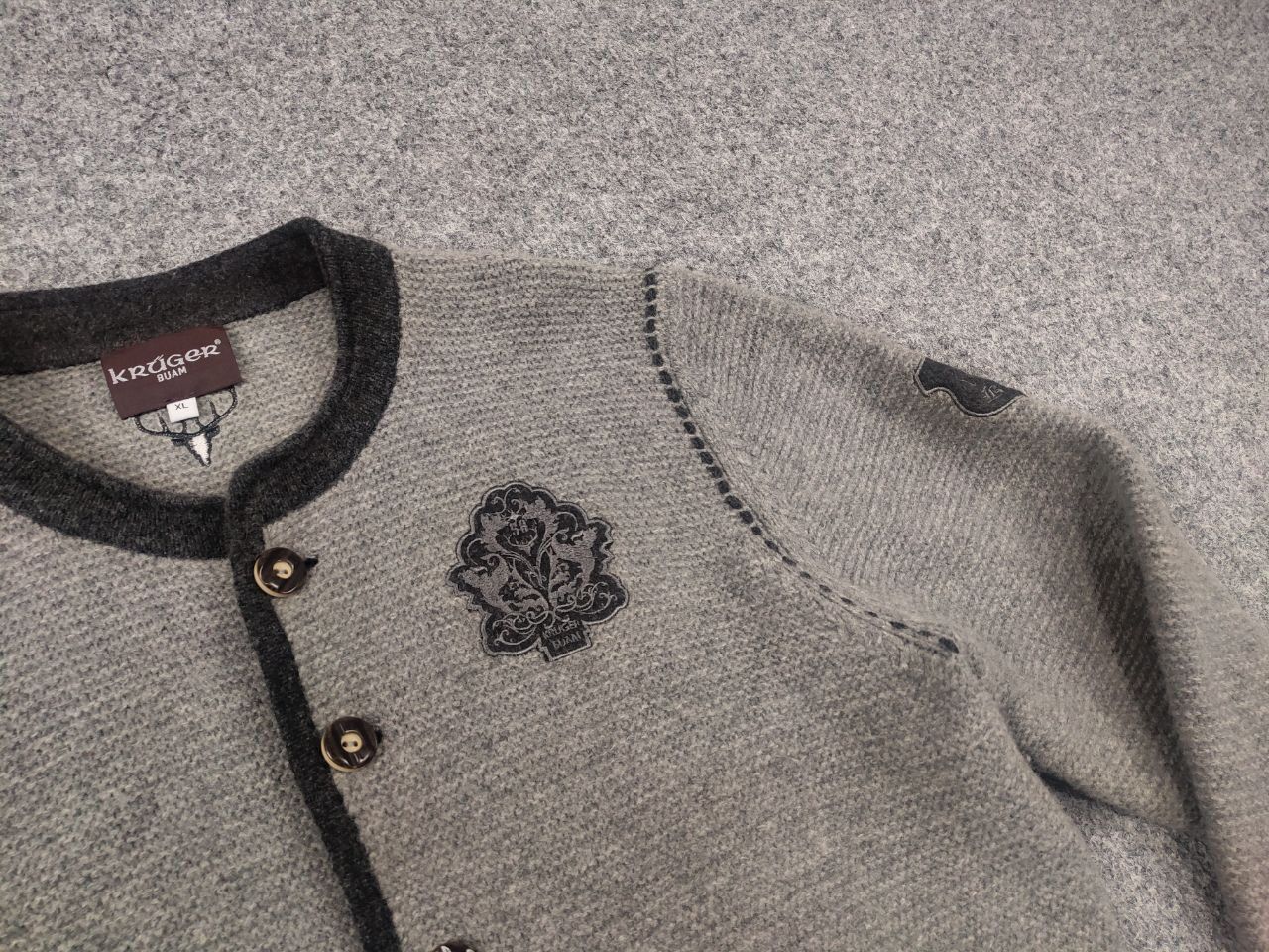 Vintage Krüger Dirndl wool cardigan traditional logo Vintage Size US L / EU 52-54 / 3 - 5 Thumbnail