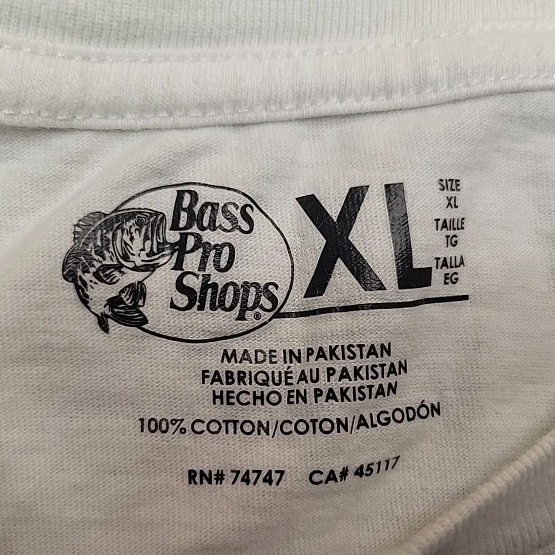 Bass Pro Shops Bass Pro Shops Shirt Mens XL White Outdoor Flag Eagle Logo Fishing Tee Size US XL / EU 56 / 4 - 3 Thumbnail
