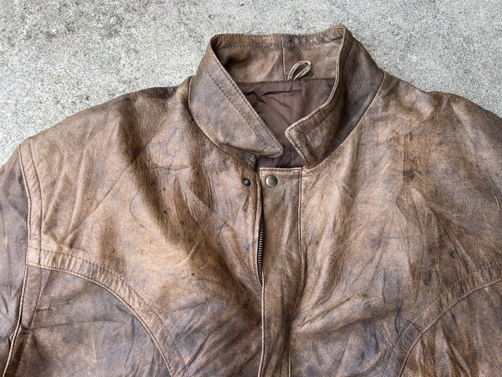 Vera Pelle Vera Pelle Vintage Leather Jacket Size US XL / EU 56 / 4 - 4 Thumbnail