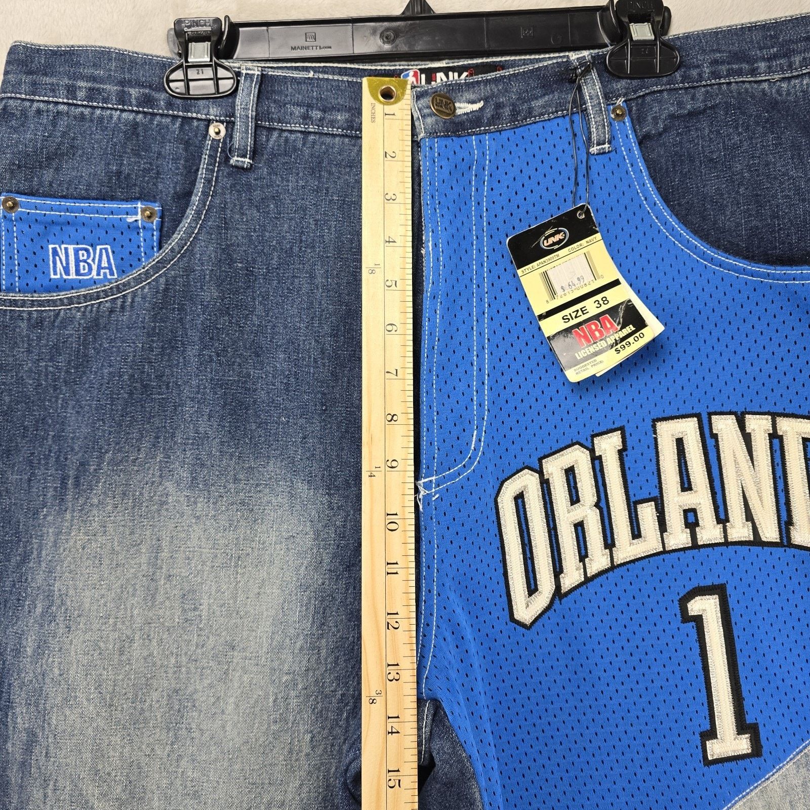 NBA NBA UNK Jeans 38x33 Tracy Mcgrady Orlando Magic Baggy Y2K Size US 38 / EU 54 - 15 Thumbnail