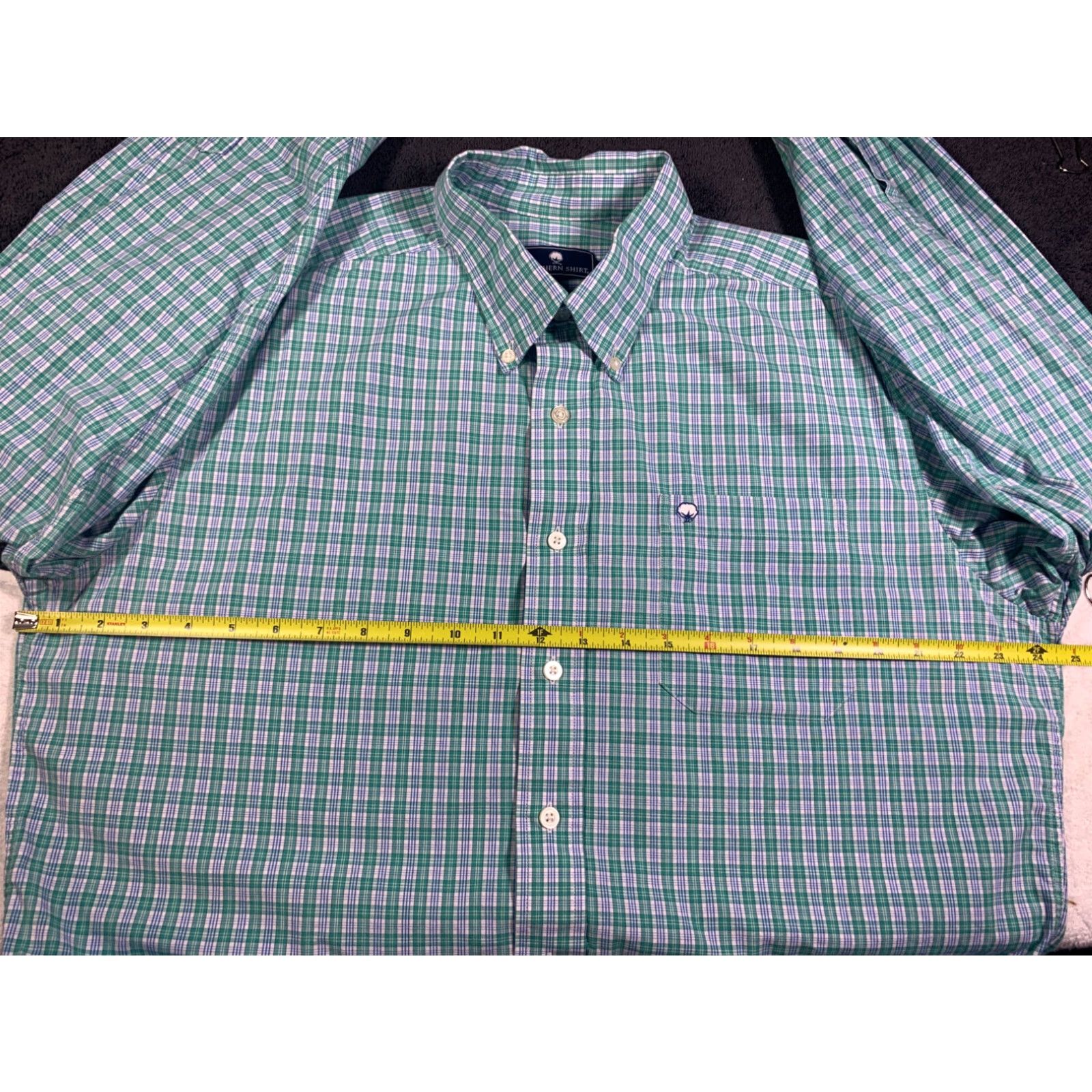 Vintage COTTON CLUB Plaid Button-Up Shirt Mens Large Green Size US L / EU 52-54 / 3 - 6 Thumbnail