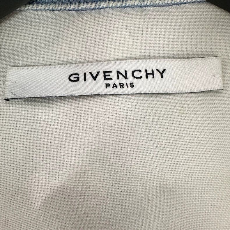 Givenchy Givenchy Ice Blue Denim Jacket with Back Letter Logo Size US L / EU 52-54 / 3 - 4 Thumbnail