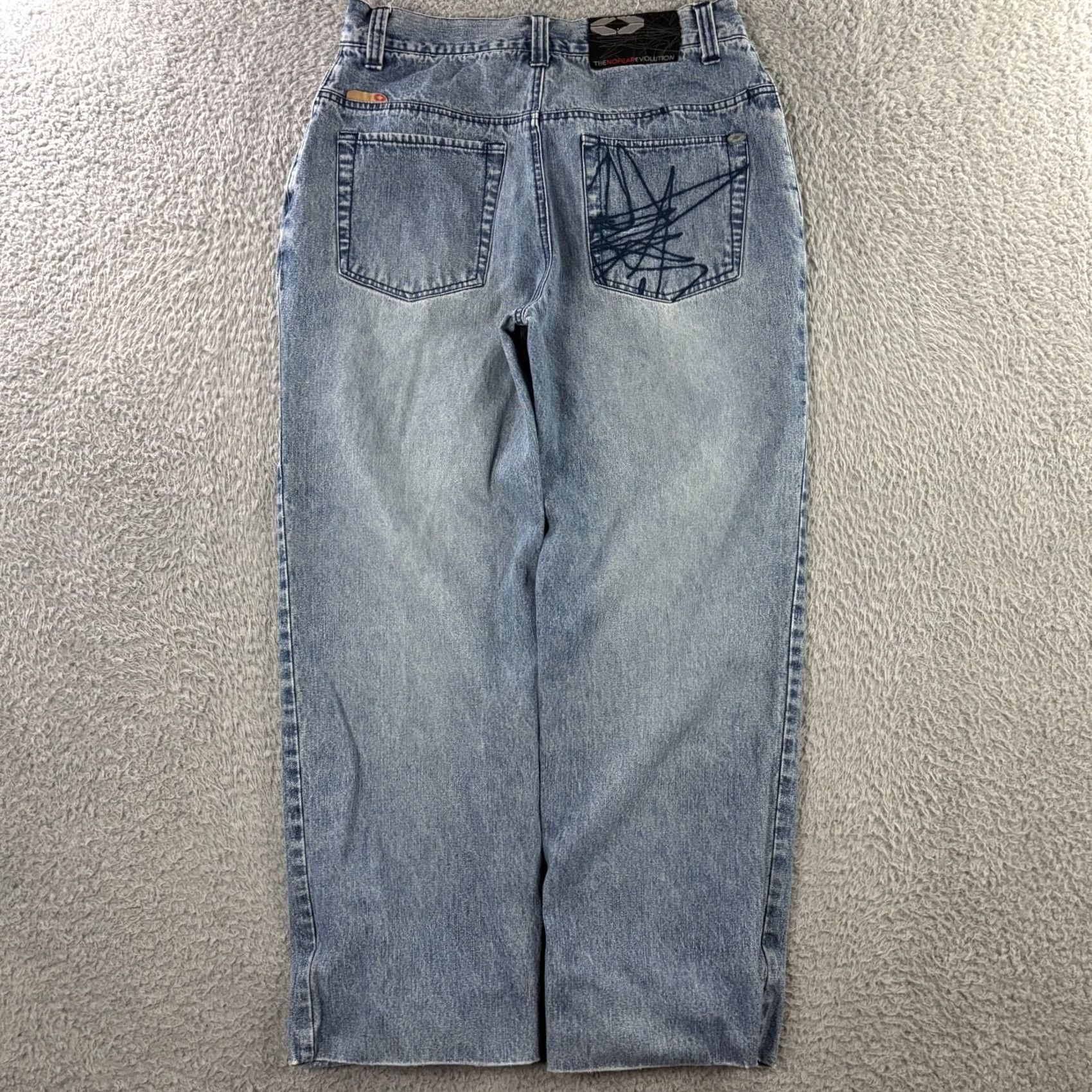 No Fear VINTAGE No Fear Evolution Jeans 30x28 Relaxed Regular Denim Blue 90s 5-Pocket Mens Jeans Size US 30 / EU 46 - 6 Thumbnail