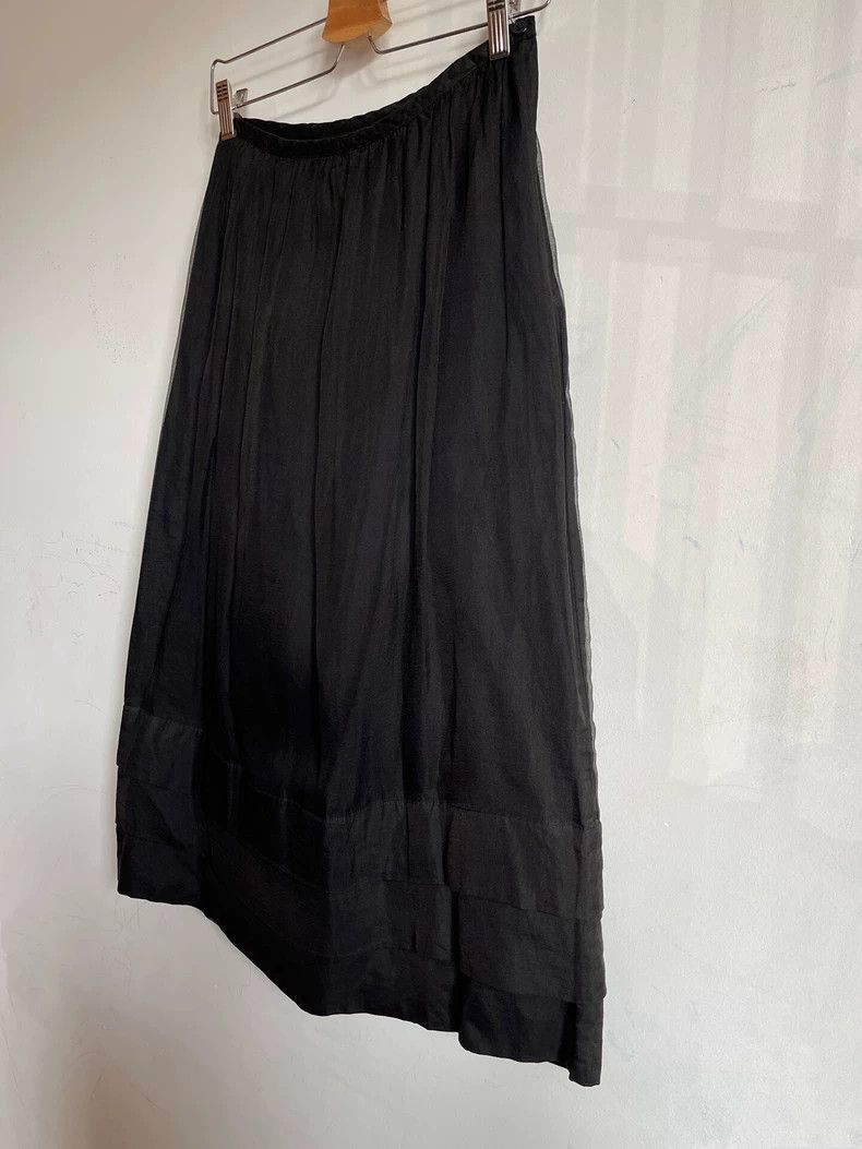 Comme des Garcons Comme des Garcons size M Black heavy silk cake pleated lon Size 22" - 4 Thumbnail