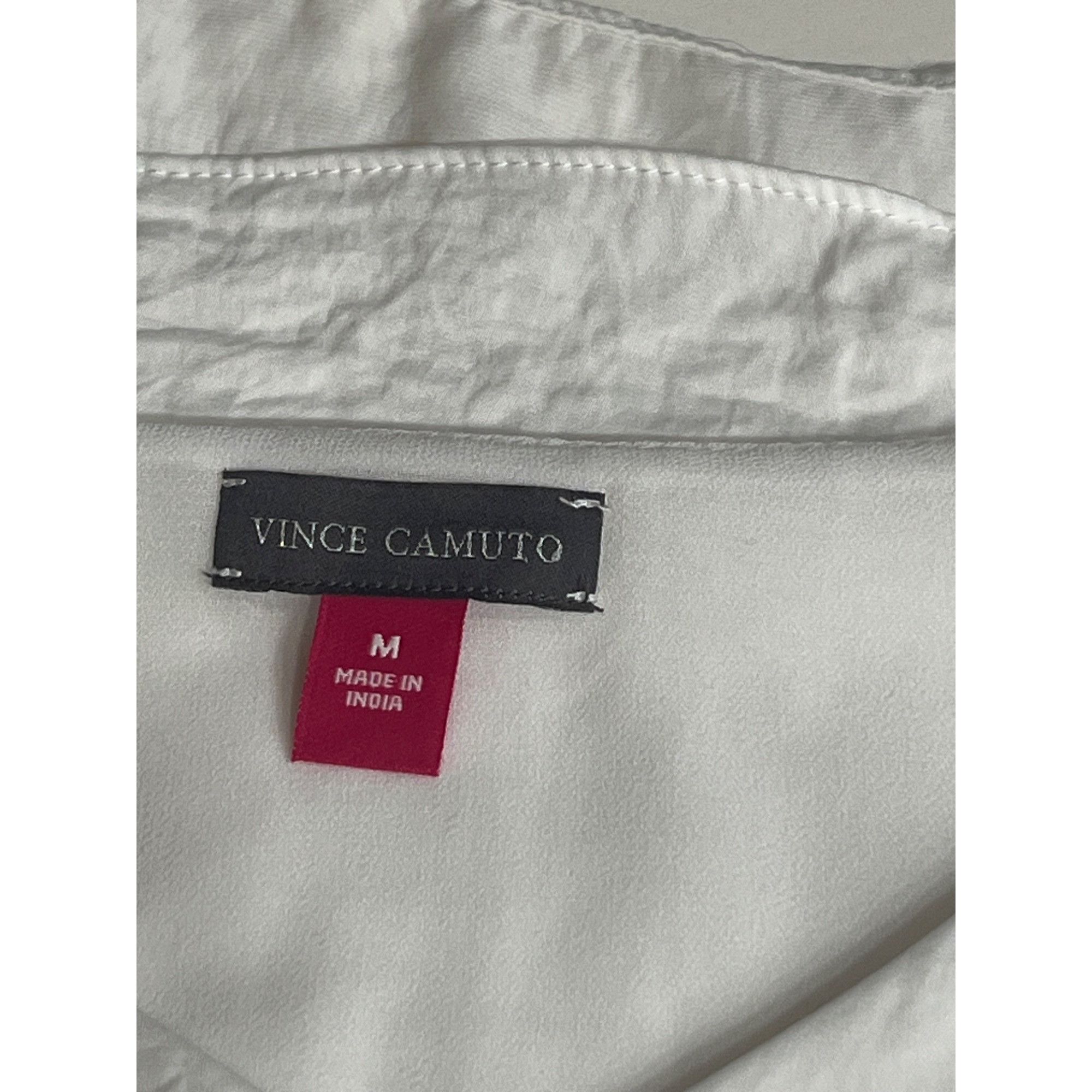 Vince Camuto Vince Camuto Ruffle Strap Rumple Tank Top, Ivory, Sz. M Size M / US 6-8 / IT 42-44 - 7 Thumbnail