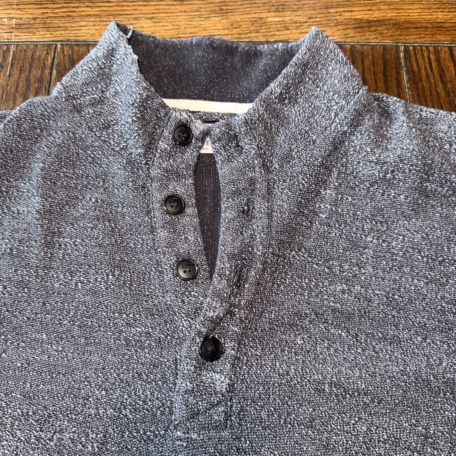 Marine Layer Marine Layer Clayton Mens Large Textured Sweater 1/4 Button Pullover Henley Mock Neck Gray Size US L / EU 52-54 / 3 - 3 Thumbnail