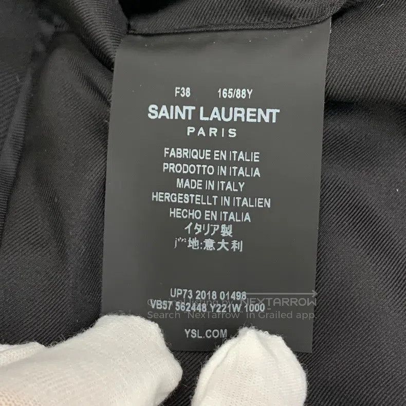 Saint Laurent Paris Saint Laurent Paris Black Diamond Embellished Velvet Colla Size XS / US 0-2 / IT 36-38 - 6 Thumbnail