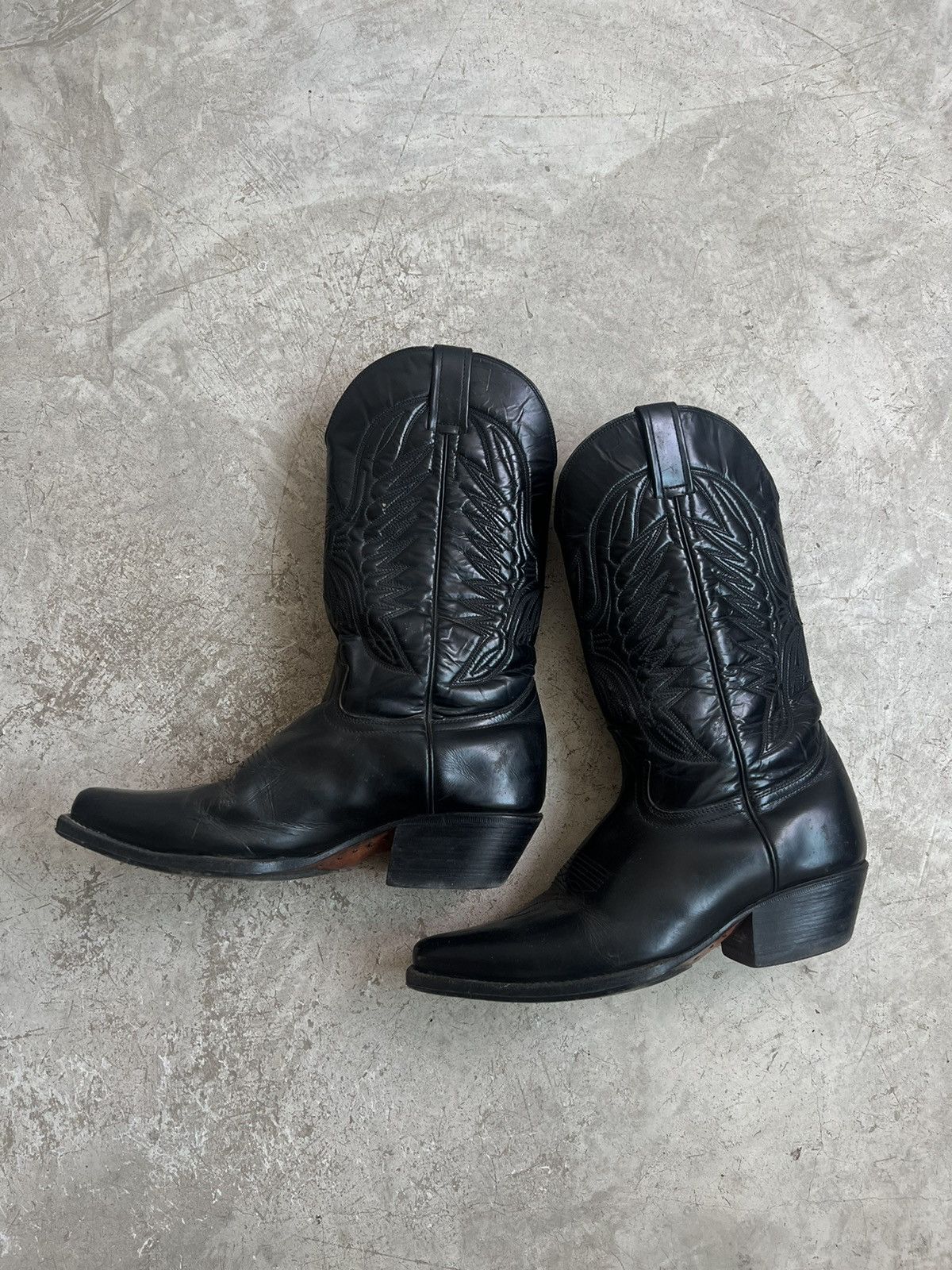 Leather SOLD* Vintage 70s Leather Western Cowboy Boots Size US 9.5 / EU 42-43 - 1 Thumbnail