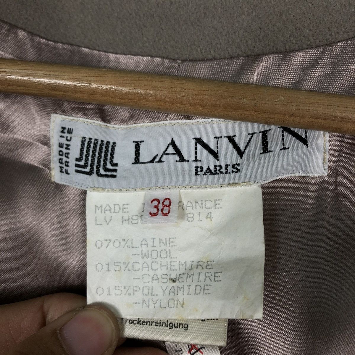 Lanvin 🔥RICH GREY LONG WOOL JACKET HERRINGBONE LANVIN PARIS FRANCE Size US M / EU 48-50 / 2 - 17 Thumbnail