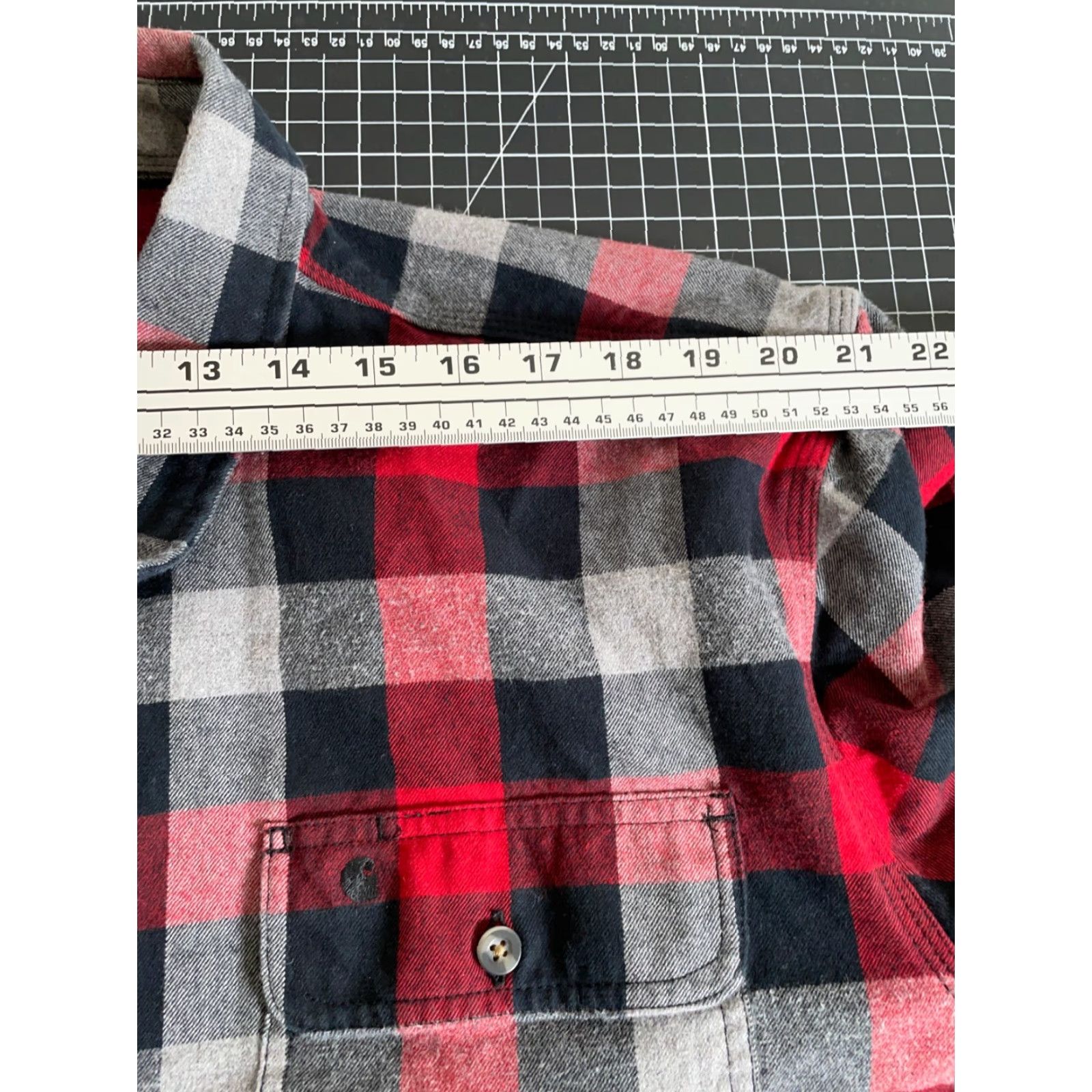 Carhartt Carhartt Flannel Shirt Adult 2XL Red Black Plaid Heavyweight Original Fit Workwear Mens Size US XXL / EU 58 / 5 - 7 Thumbnail