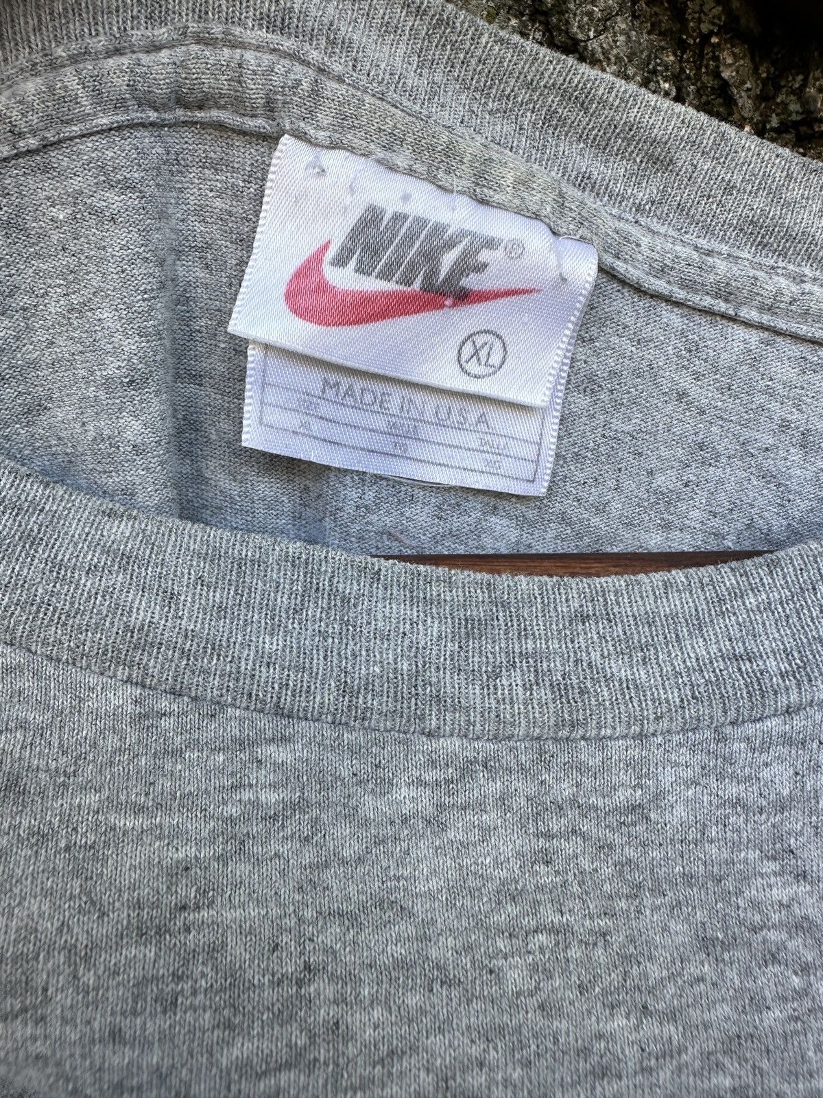 Nike × Vintage Vintage Embroidered Made In USA Nike Check T Shirt Sz XL Size US XL / EU 56 / 4 - 2 Thumbnail