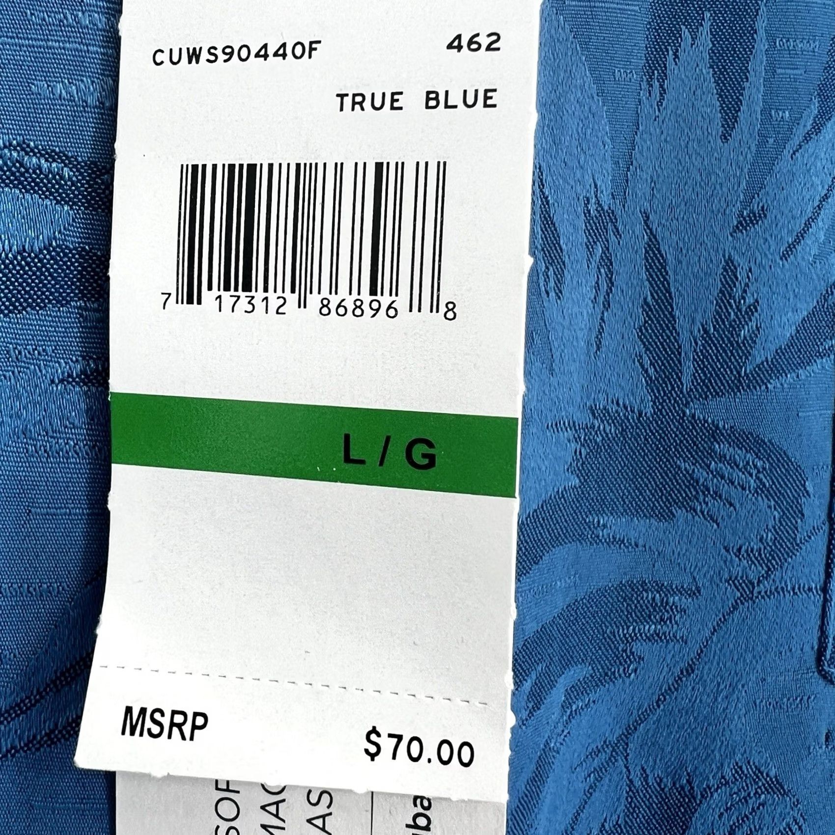 Cubavera Cubavera Floral and Leaf Jacquard Shirt Mens Large True Blue NWT Brand New! Size US L / EU 52-54 / 3 - 3 Thumbnail