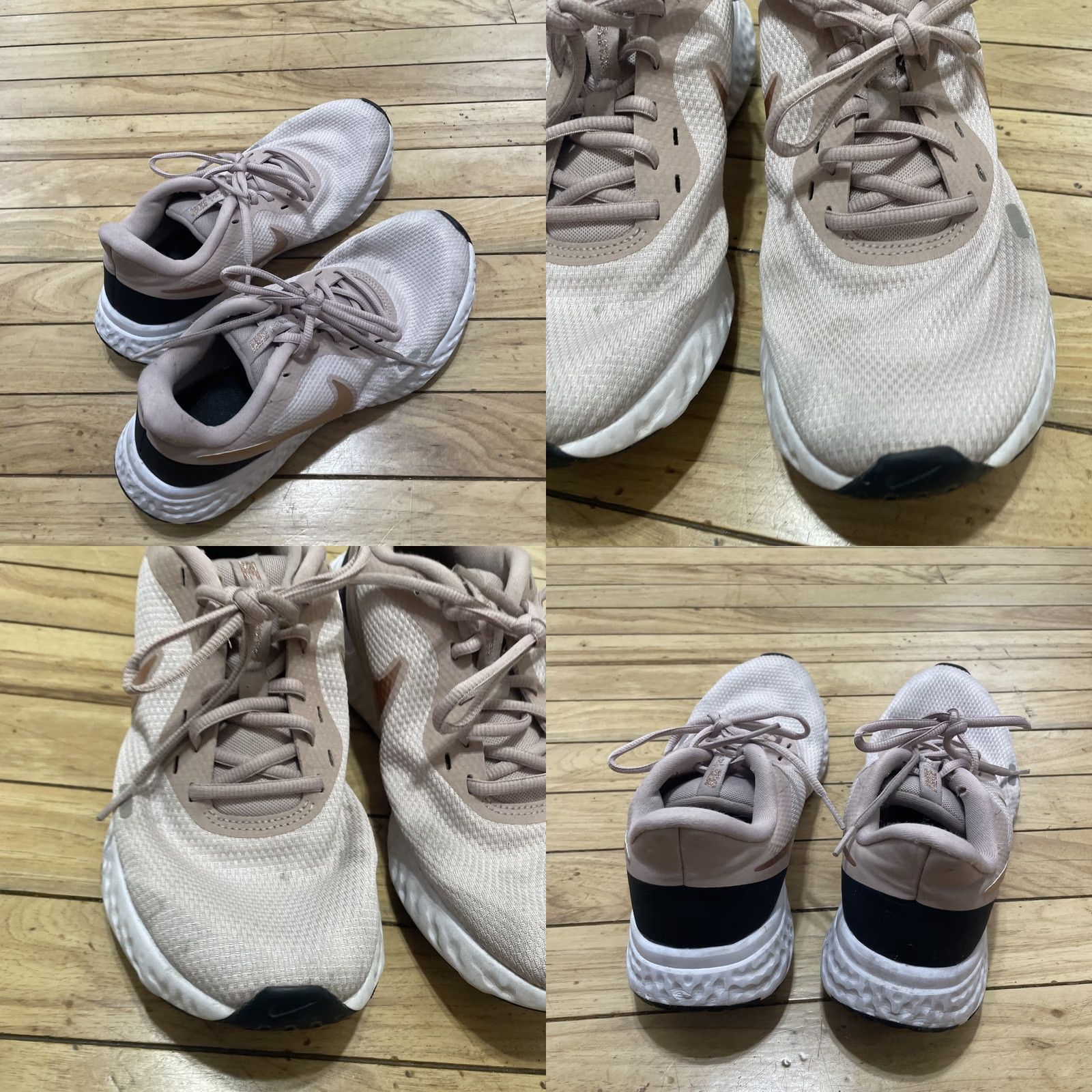 Nike Nike Revolution Running Sneakers Pink Womens 10 Breathable Lace Up Rubber Low Top Athletic Casual Sports Shoes Cap Rose 2021 Womens Size US 10 / IT 40 - 10 Thumbnail