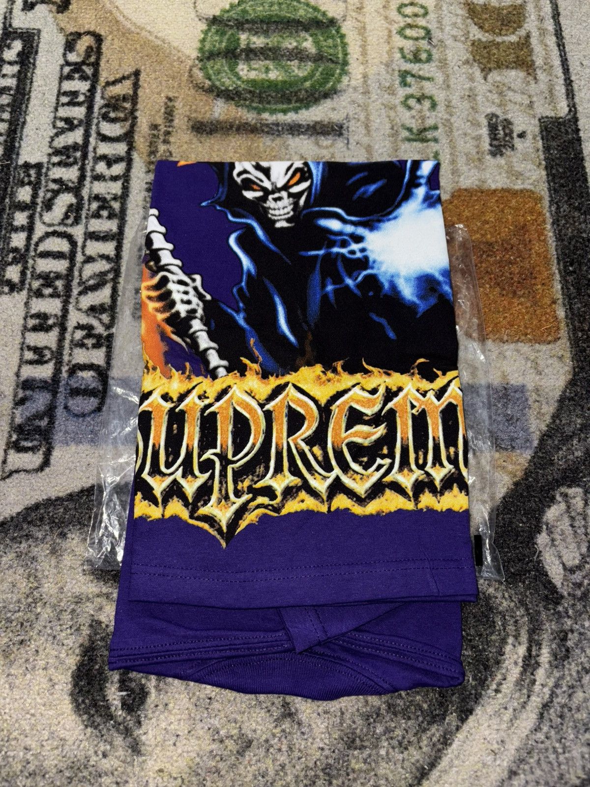 Supreme Supreme Grim Reaper Tee Purple Size US L / EU 52-54 / 3 - 1 Thumbnail