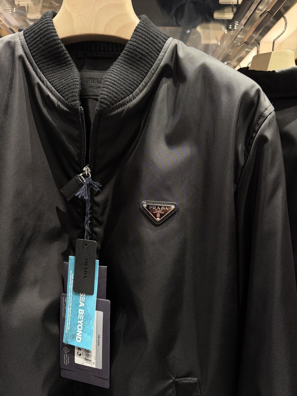 Prada Prada Re-Nylon Bomber Jacket Size US XL / EU 56 / 4 - 2 Thumbnail
