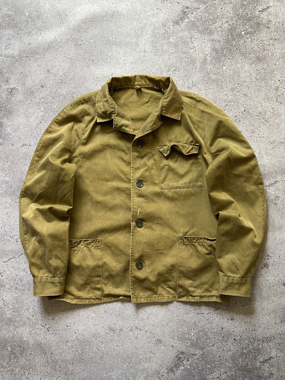 Vintage THRASHED 70s Work Jacket Workwear Vintage Distressed Size US M / EU 48-50 / 2 - 1 Thumbnail