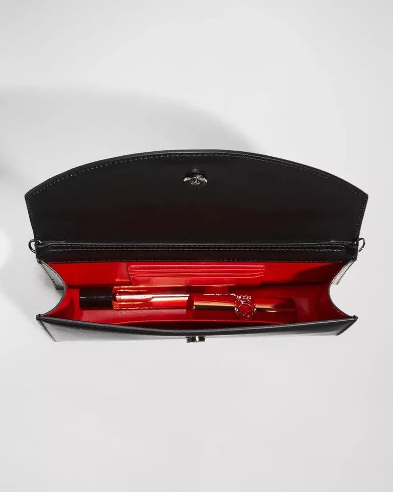 Christian Louboutin o1s1wg111124 Size: OS/ Loubi54 Crepe Clutch in Black Size ONE SIZE - 4 Thumbnail