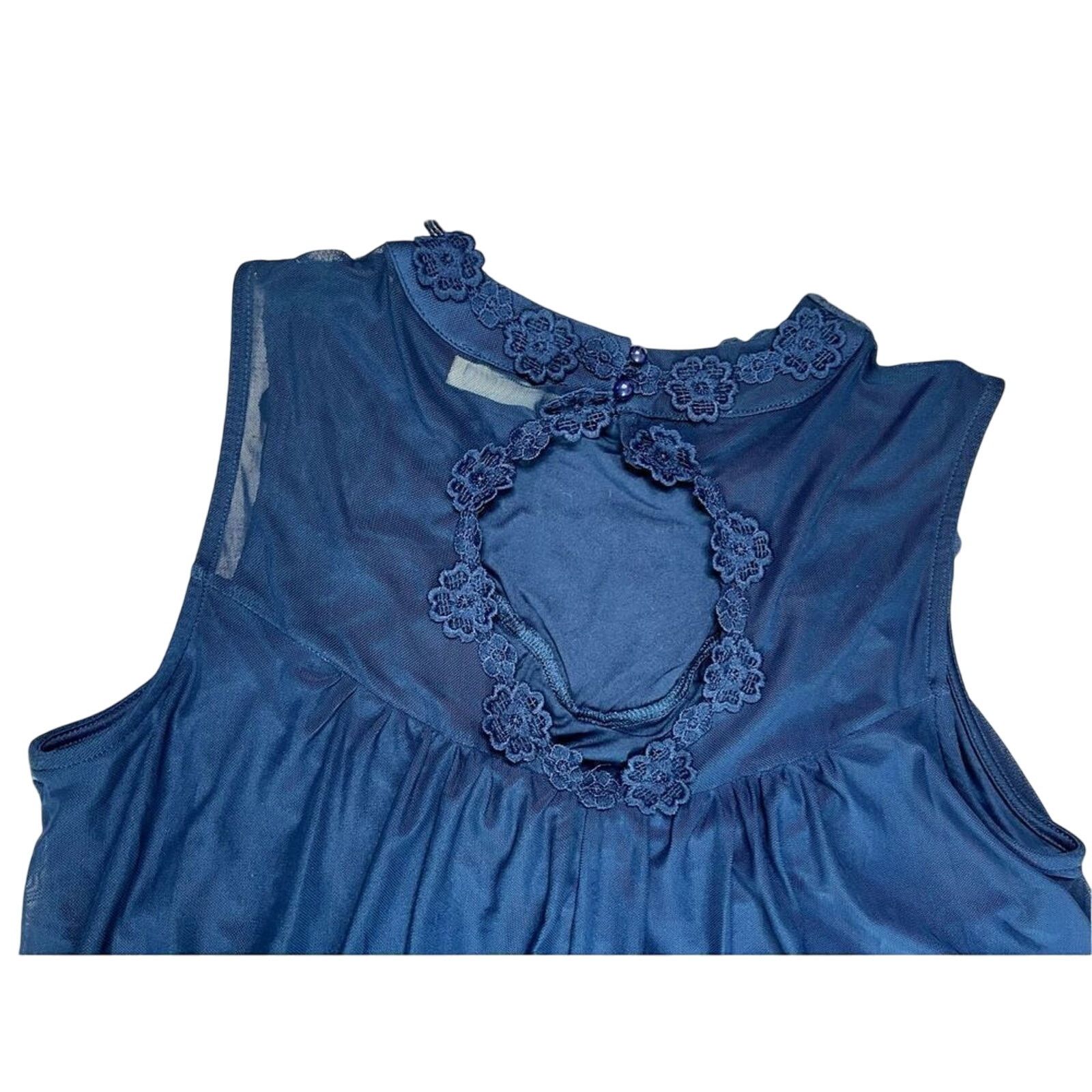 Other Altar'd State Blue Lace Sleeveless Dress MEDIUM Cottagecore Size M / US 6-8 / IT 42-44 - 6 Thumbnail