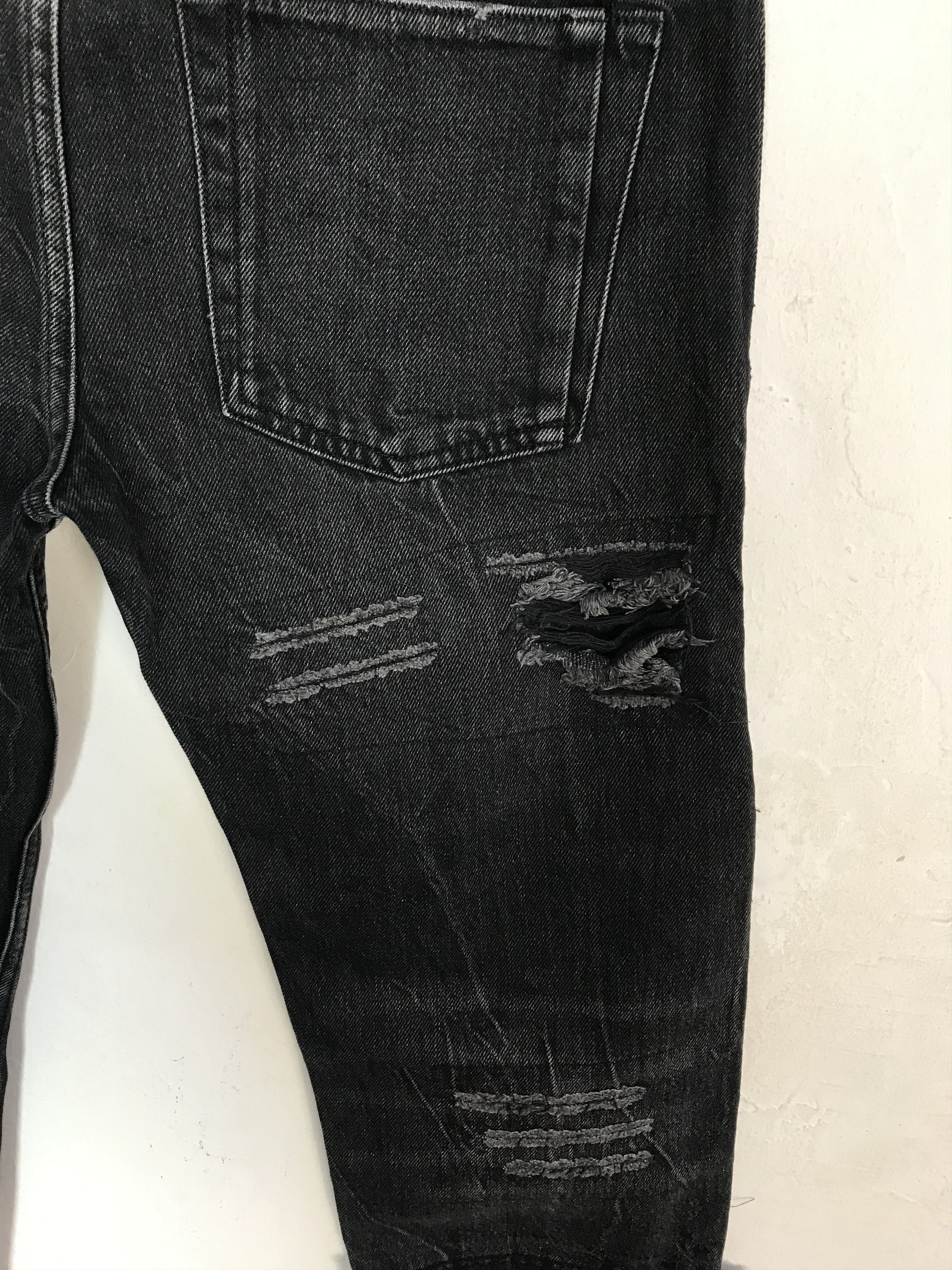 Diesel Diesel Black Gold Denim Black Distressed Denim Skinny Cut Size US 34 / EU 50 - 7 Thumbnail