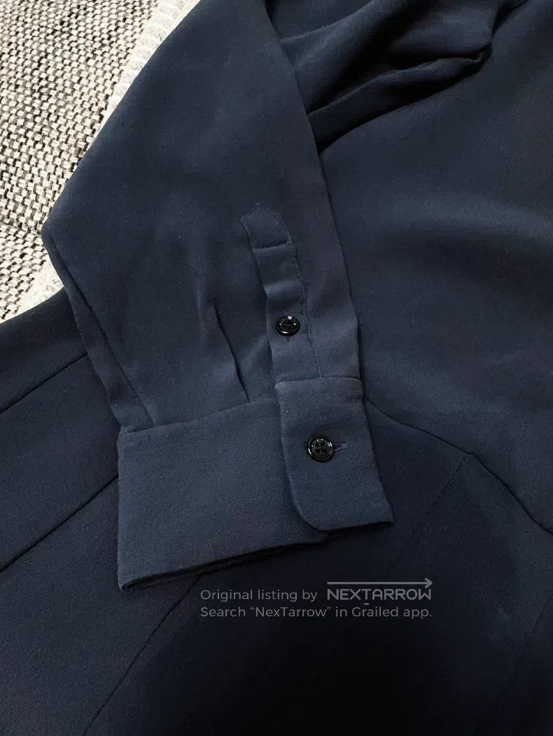 Loro Piana Loro Piana Navy blue pleated mid-length dress Size M / US 6-8 / IT 42-44 - 5 Thumbnail