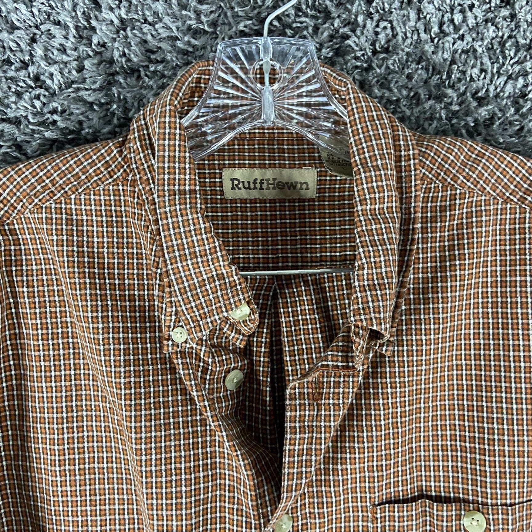 Vintage VINTAGE Ruff Hewn Button-Up Shirt Men's L Brown Plaid Long Sleeve Men L Brown Shirt Mens L Brown Plaid Size US L / EU 52-54 / 3 - 6 Thumbnail