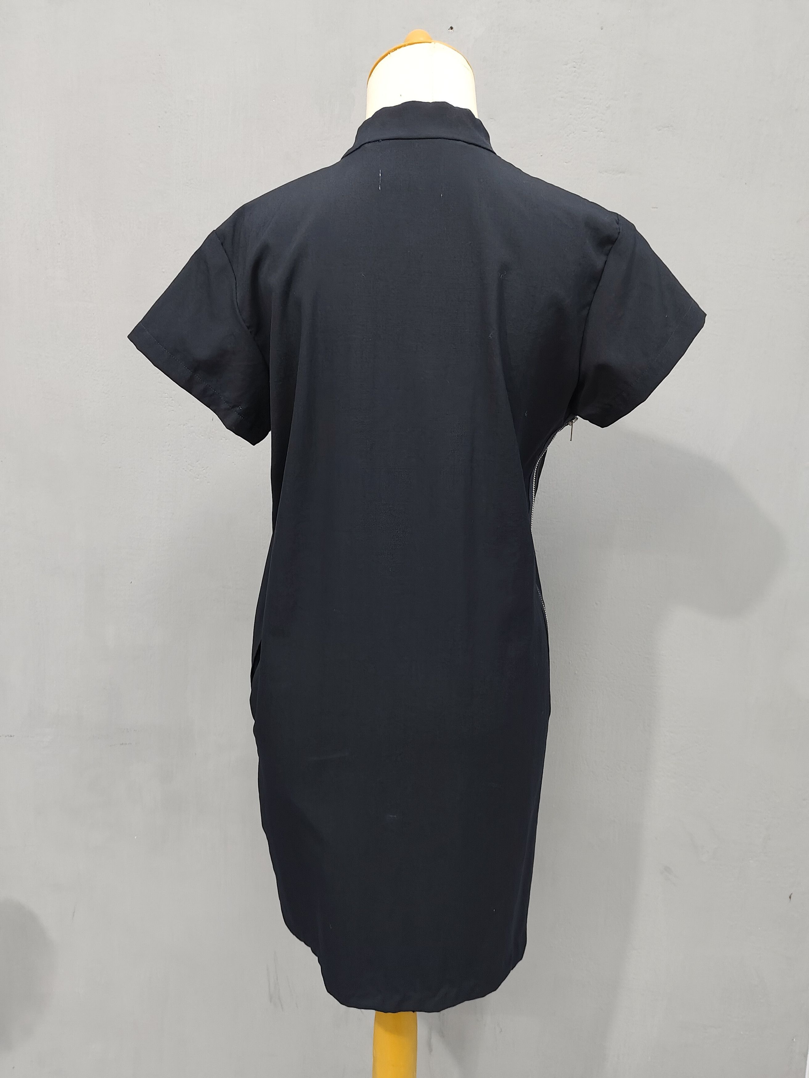 Comme des Garcons AD91 Robe de Chambre CDG Asymmetric Wrap Zip Wool Dress Size M / US 6-8 / IT 42-44 - 6 Thumbnail