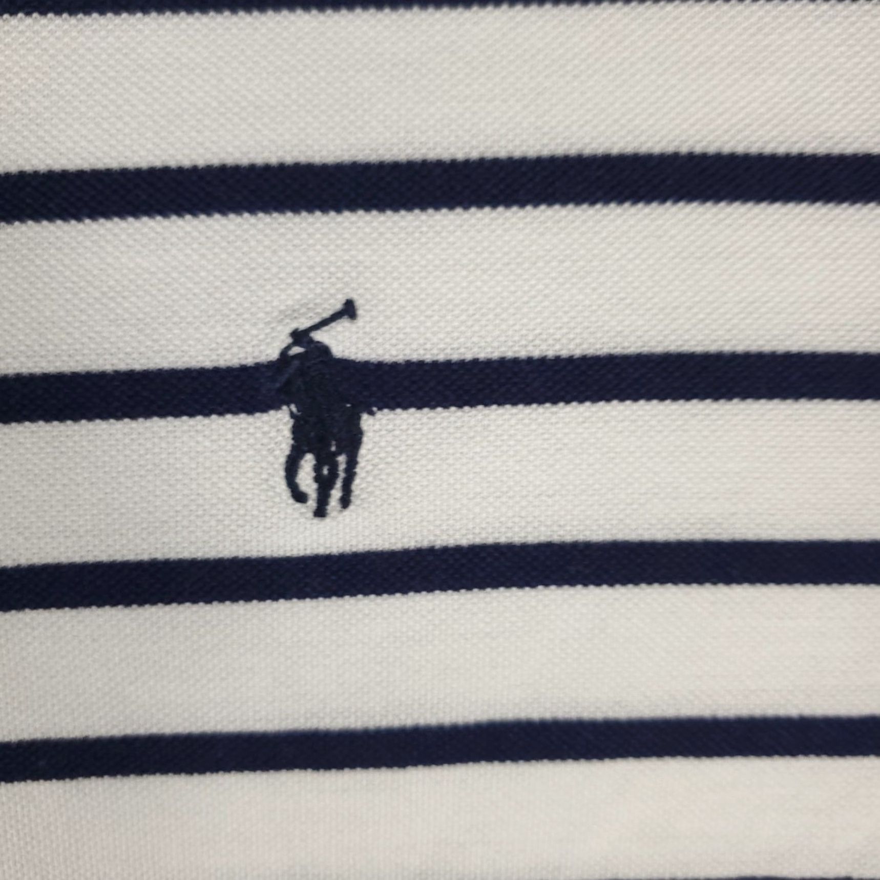 Ralph Lauren Ralph Lauren Polo Shirt Mens Medium White Blue Striped Pony Short Sleeve Size US M / EU 48-50 / 2 - 3 Thumbnail