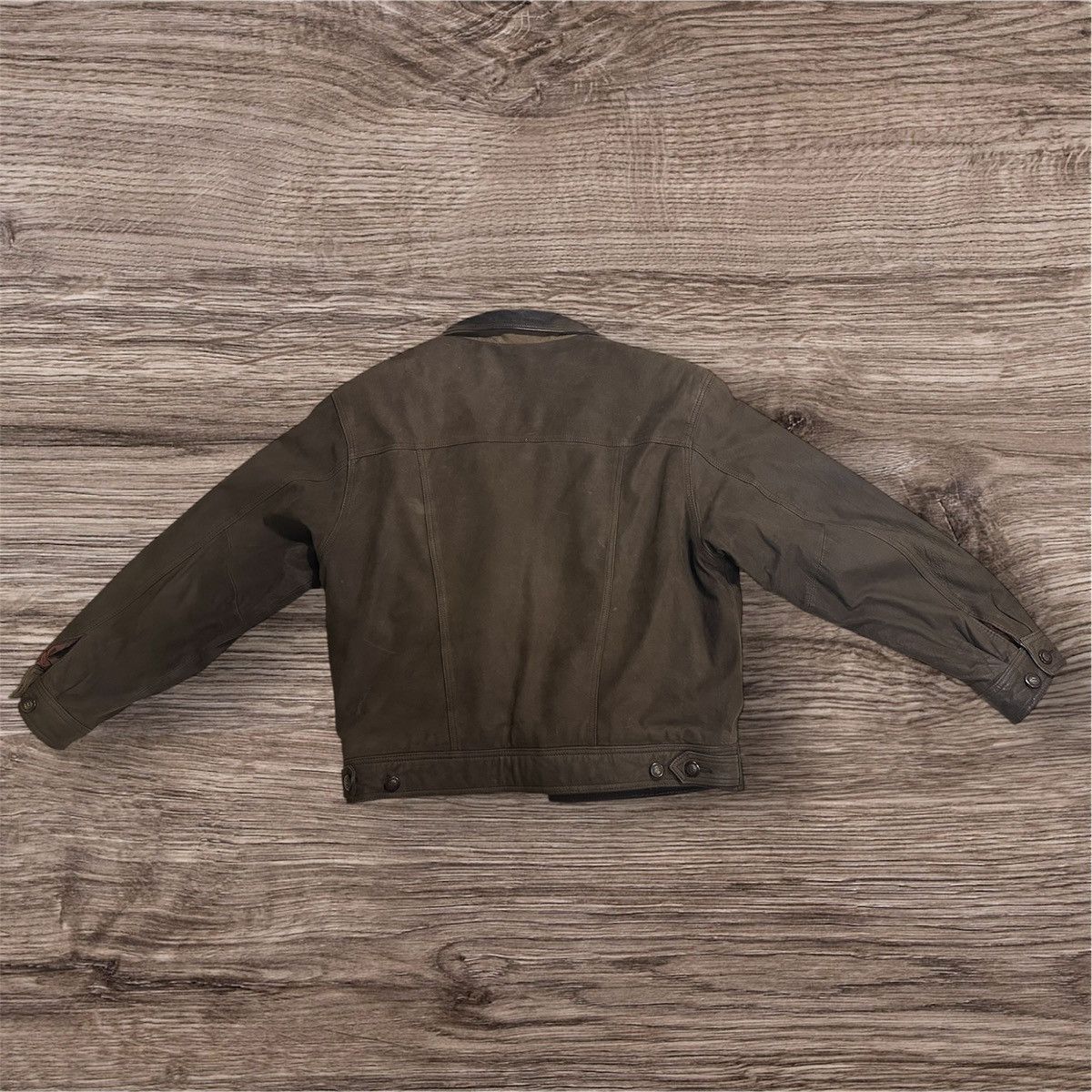 Levi's Levis Leather Trucker Jacket Size US L / EU 52-54 / 3 - 2 Thumbnail