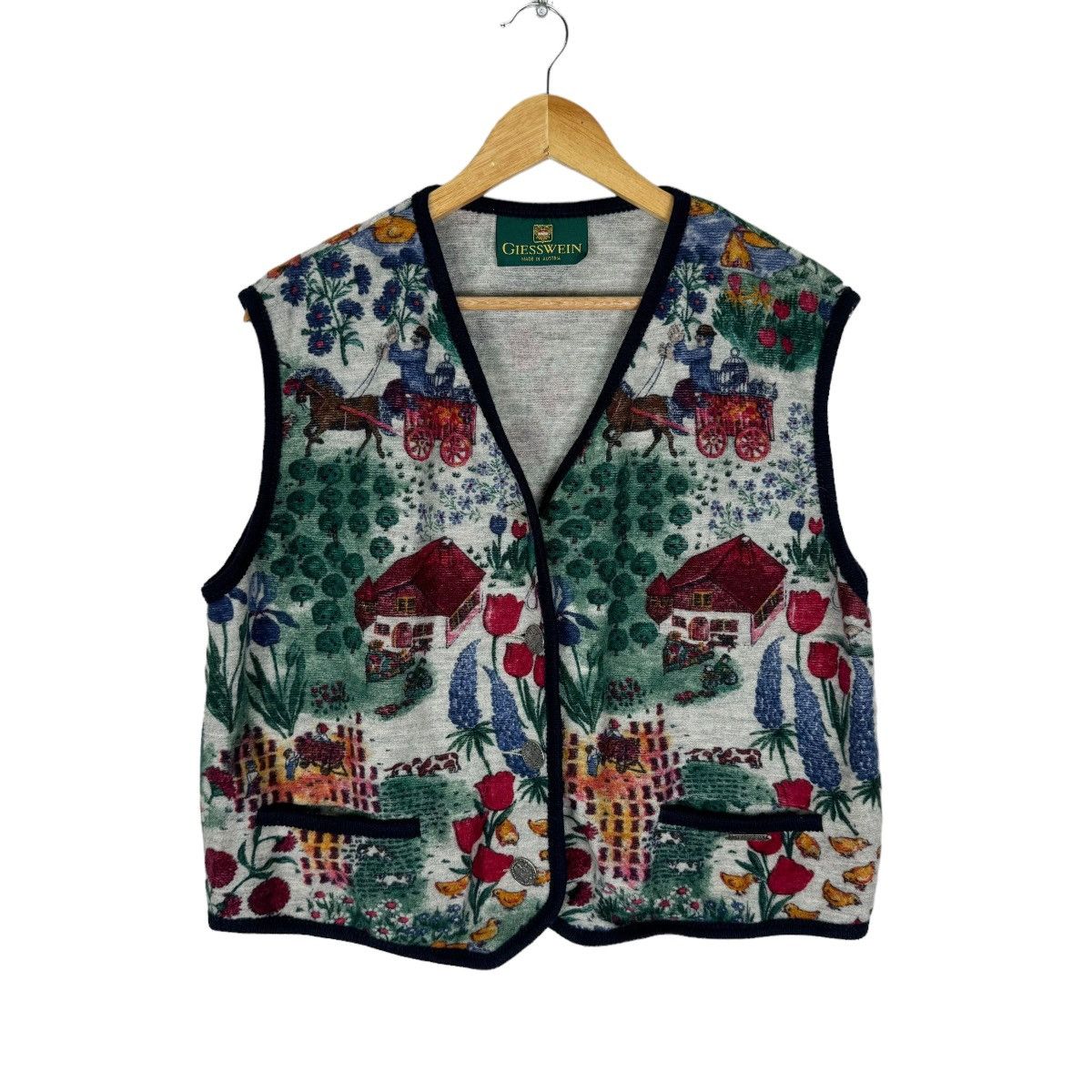 Art Comes First × GIESSWEIN ❄️GIESSWEIN AUSTRIA FLORAL ART VEST Size L / US 10 / IT 46 - 1 Thumbnail