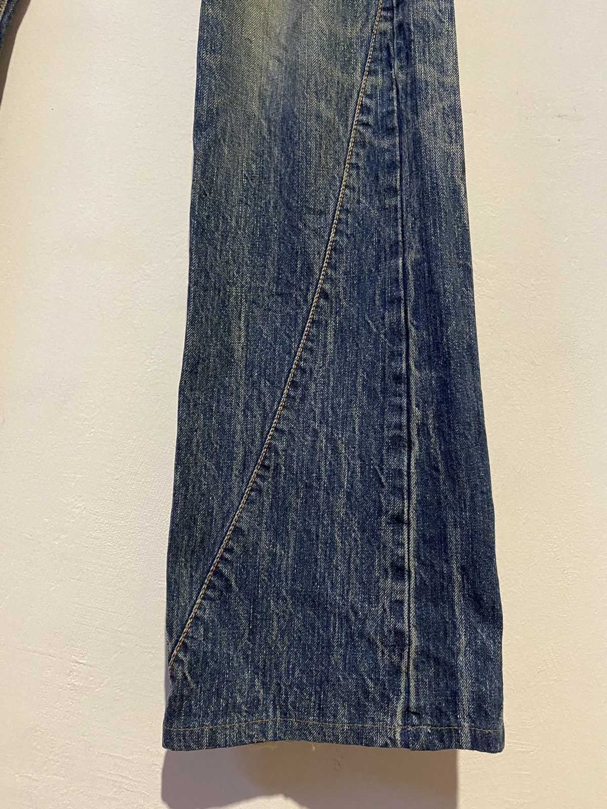 Edwin × If Six Was Nine × Kapital Edwin Rude Zero Distressed Wash Flared Denim Pants Size US 32 / EU 48 - 3 Thumbnail