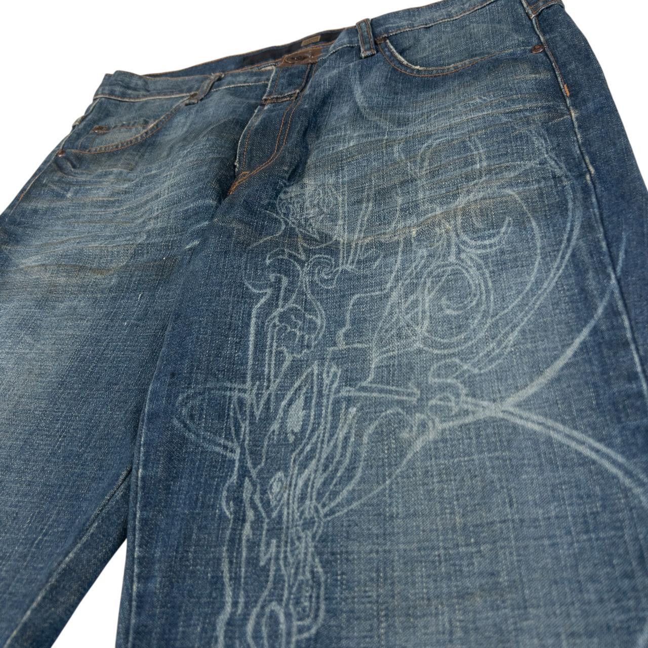 Marithe + Francois Girbaud Vintage Marithe Francois Girbaud Batik Dragon Denim Jeans 34 Size US 34 / EU 50 - 7 Thumbnail