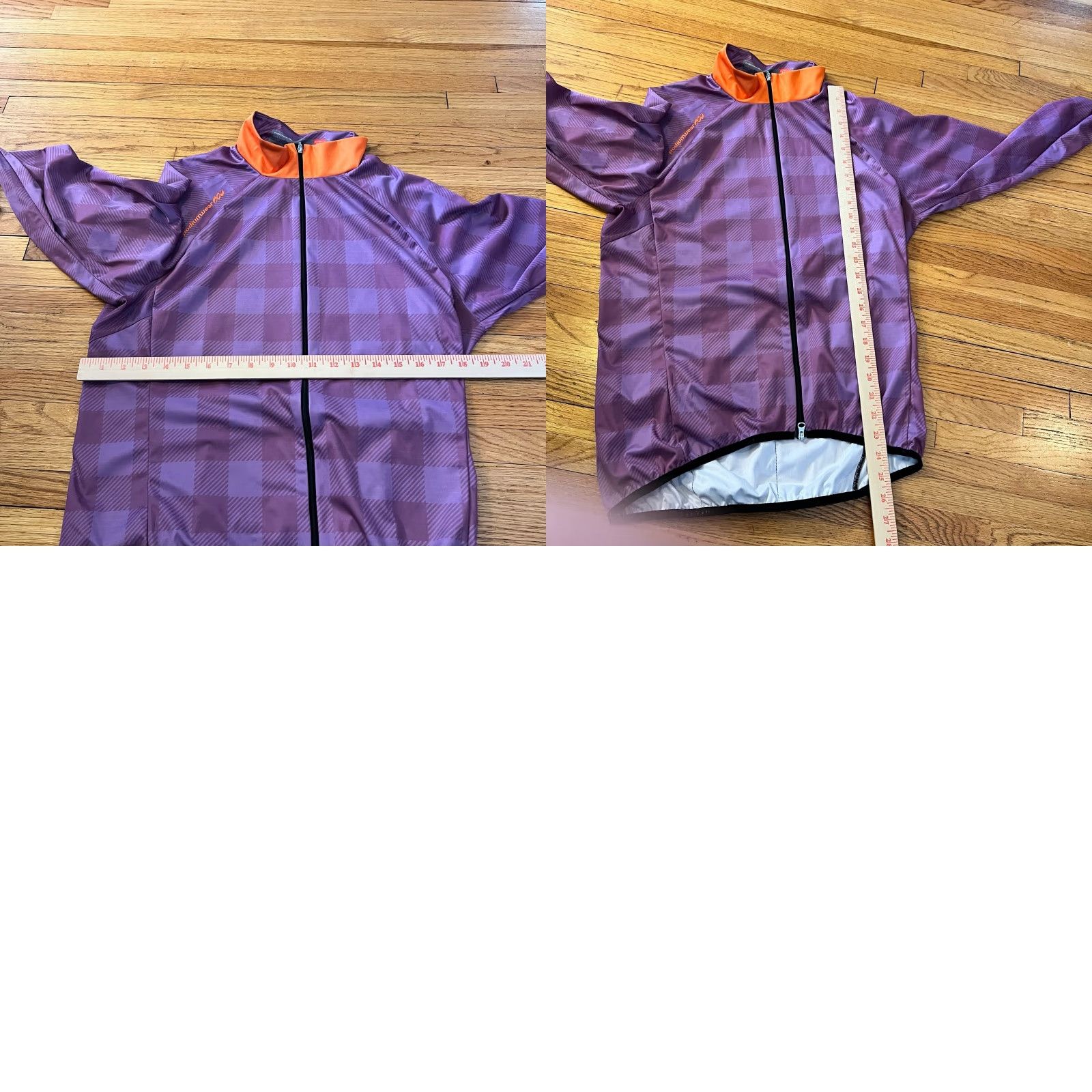 Vintage Podium wear Jacket Womens XL Purple Plaid Zip Up Jersey Pocket Cycle Shirt Size XL / US 12-14 / IT 48-50 - 8 Thumbnail