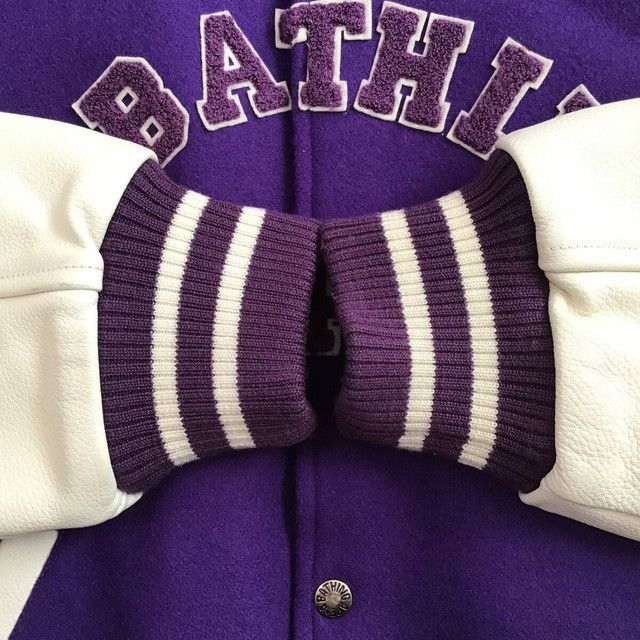 Bape BAPE Giant Head Leather Sleeve varsity jacket a bathing ape Size US S / EU 44-46 / 1 - 7 Thumbnail