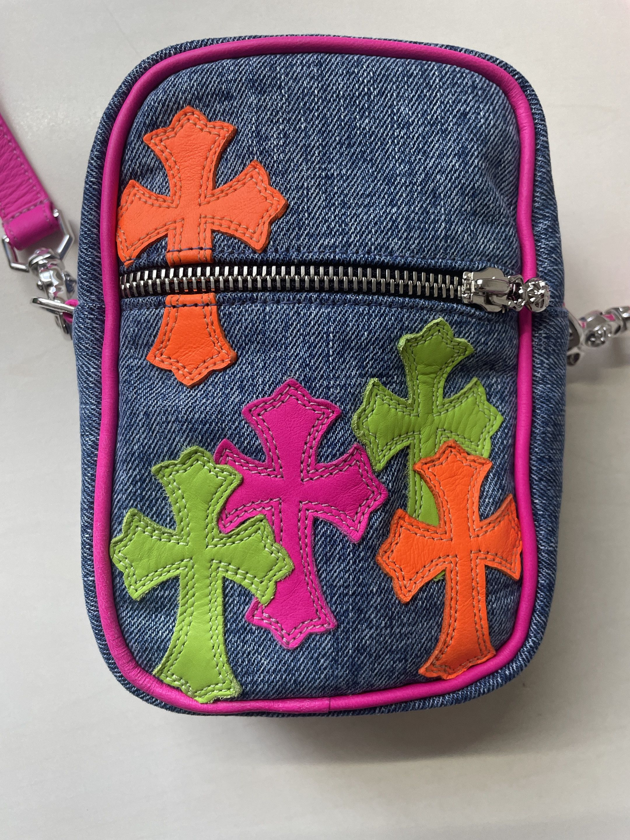 Chrome Hearts Chrome Hearts Multcolor Denim Cross Patch Taka Bag Size ONE SIZE - 5 Thumbnail