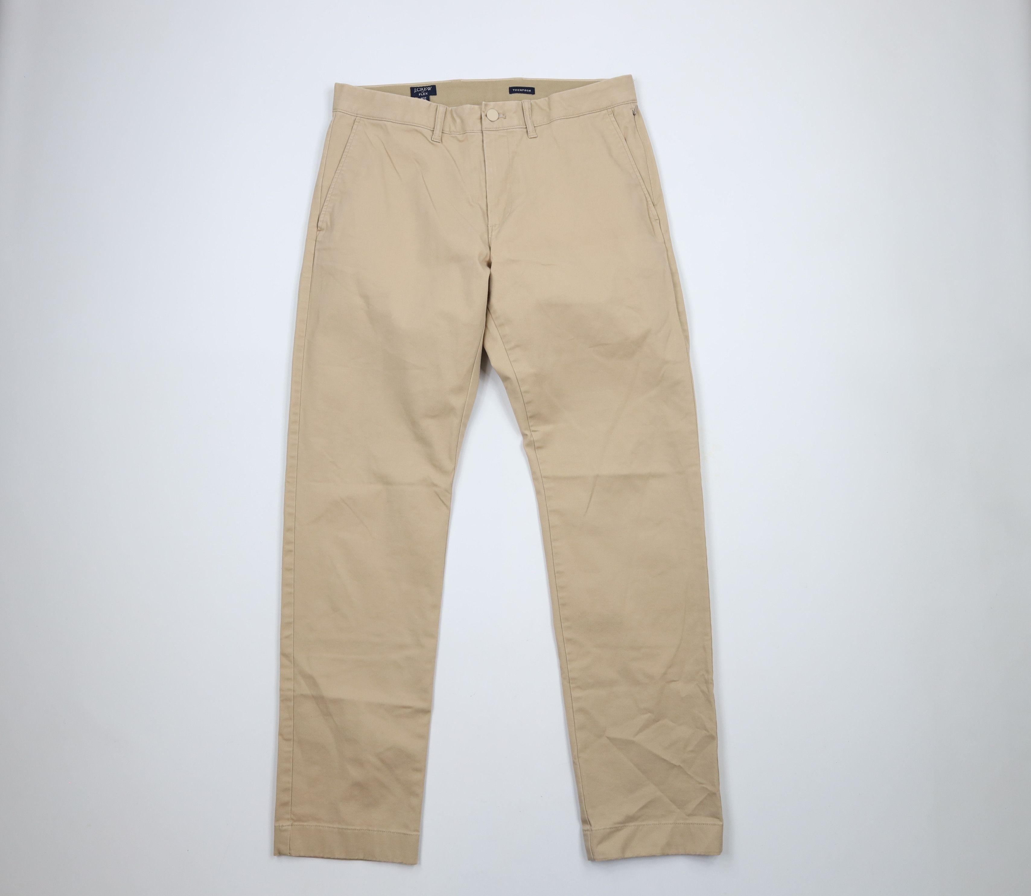 J.Crew × Vintage J Crew Thompson Slim Fit Flat Front Chinos Chino Pants Khaki Size US 32 / EU 48 - 1 Thumbnail