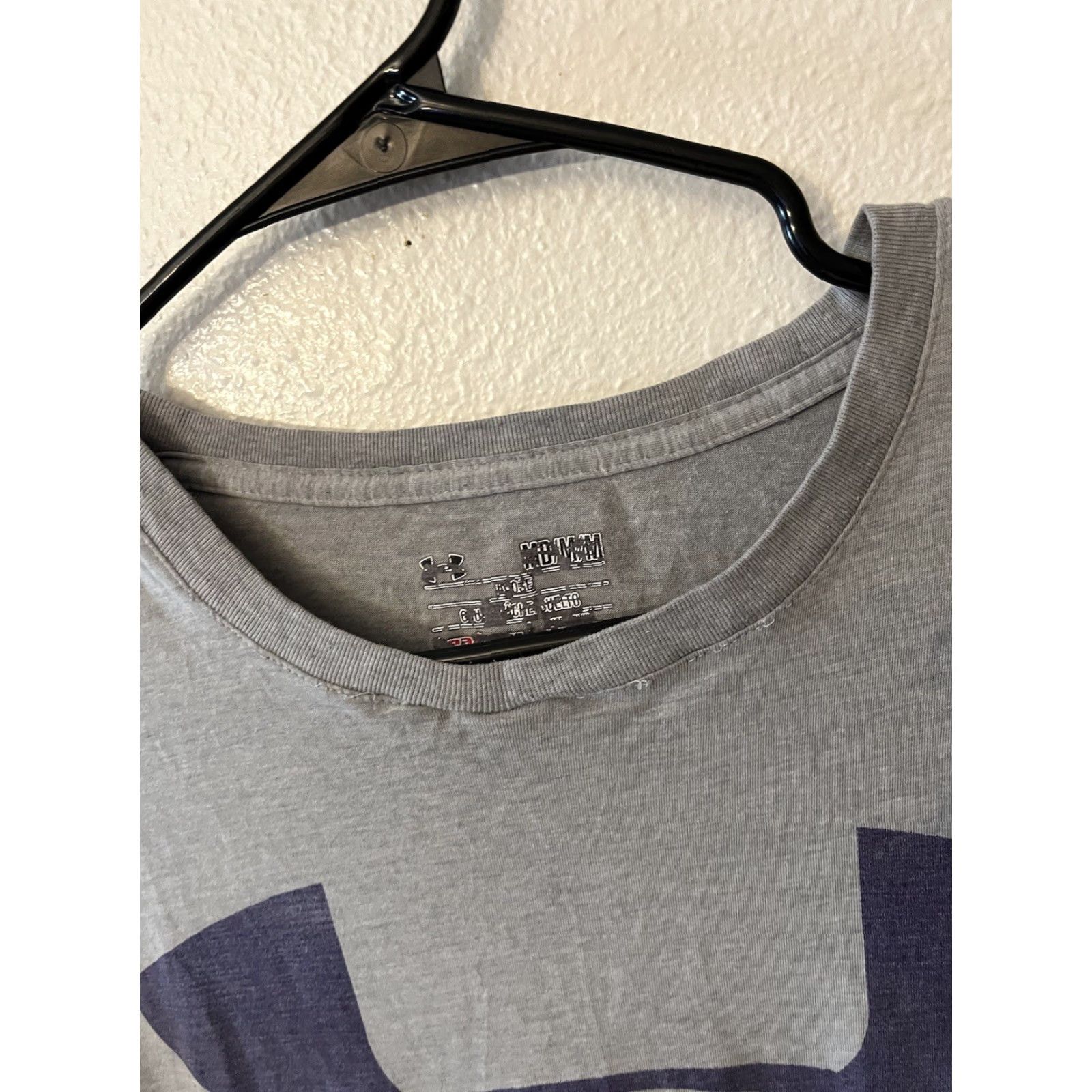 Under Armour Under Armour T-Shirt Men's Medium Short Sleeve Gray HeatGear Logo Graphic Cotton Crew Neck Mens Size US M / EU 48-50 / 2 - 3 Thumbnail