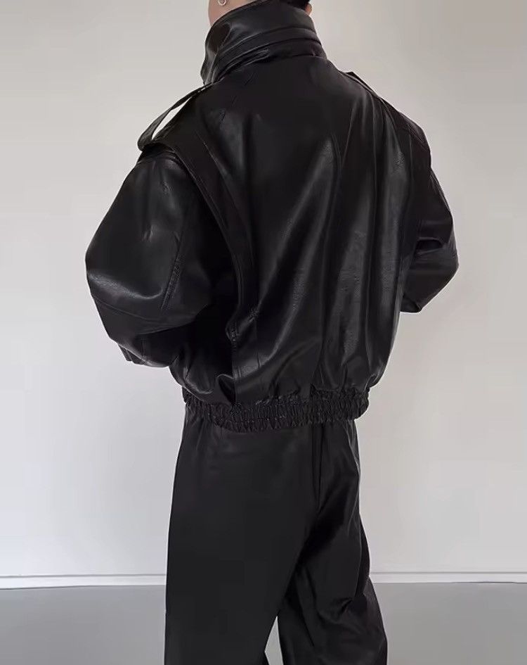 Japanese Brand 🏍️ Premium Black PU Leather Biker Jacket – Moto Core 2026 Size US L / EU 52-54 / 3 - 10 Thumbnail