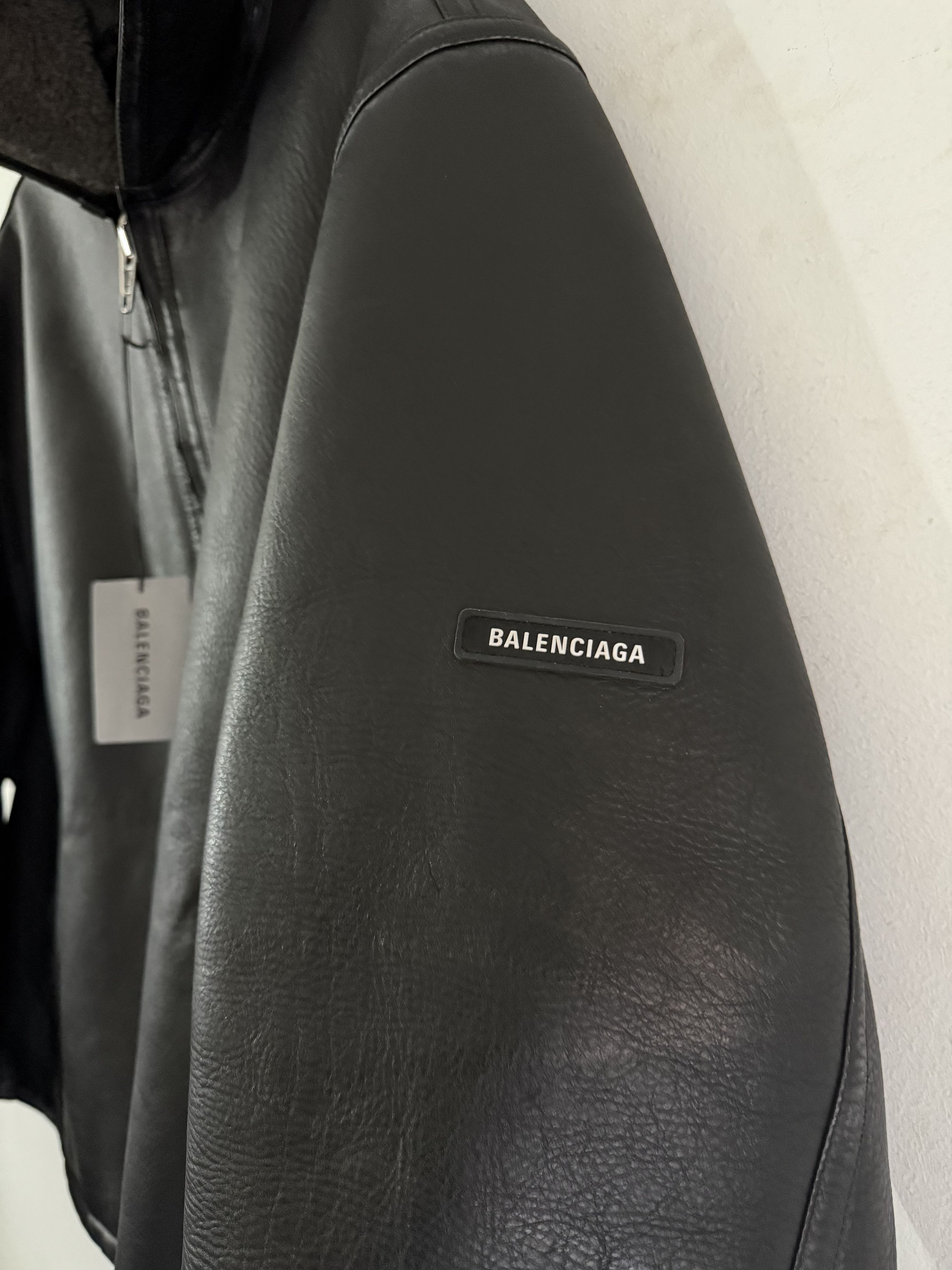 Balenciaga Hooded Shearling Jacket Leather Size US M / EU 48-50 / 2 - 13 Thumbnail