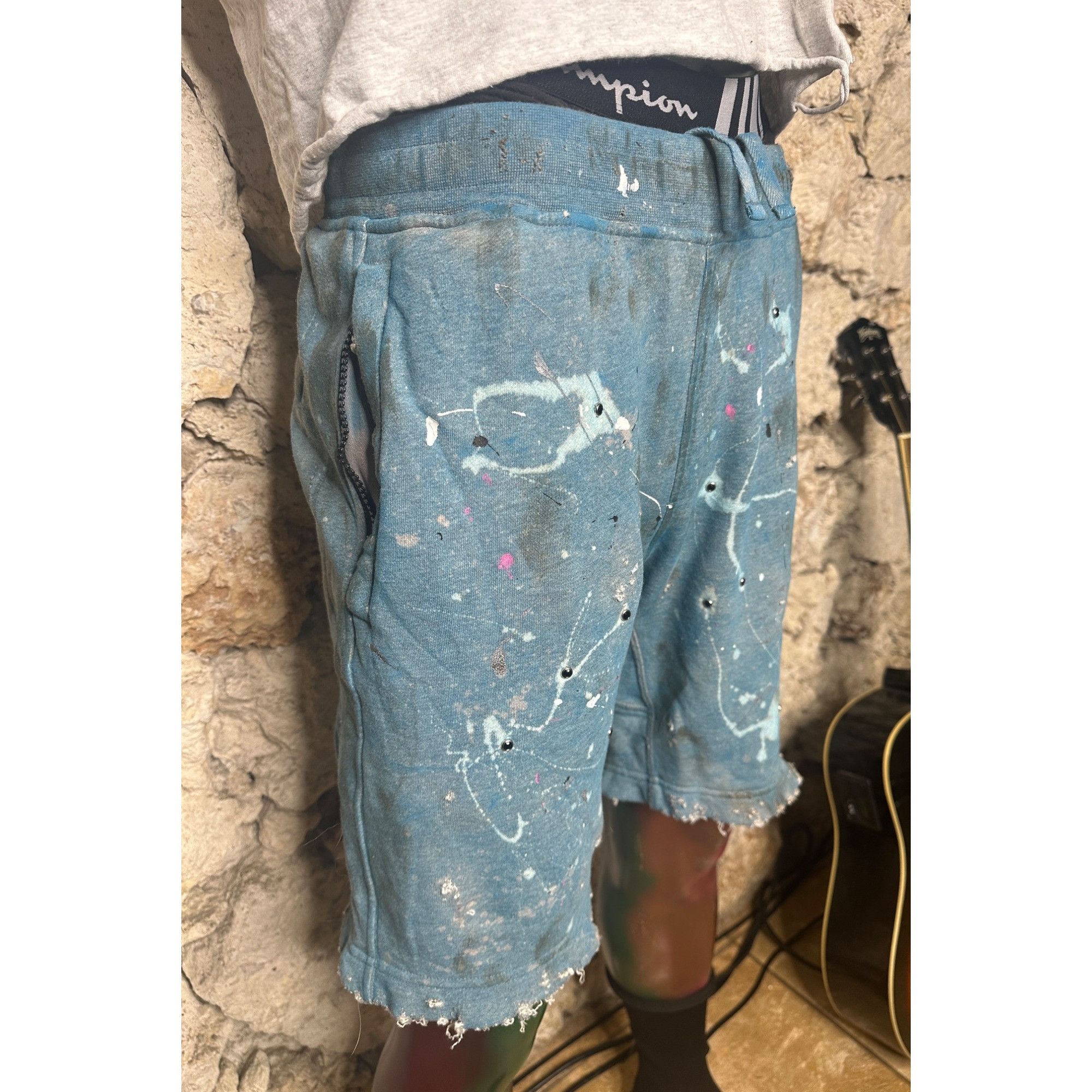 Stone Island × Vintage DRO Lab Custom 1/1 x Stone Island Sweat Shorts Size US 30 / EU 46 - 17 Thumbnail