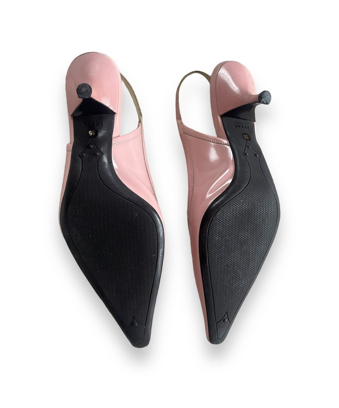 Prada vintage baby pink prada pointed-toe kitten heels Size US 5 / IT 35 - 4 Thumbnail