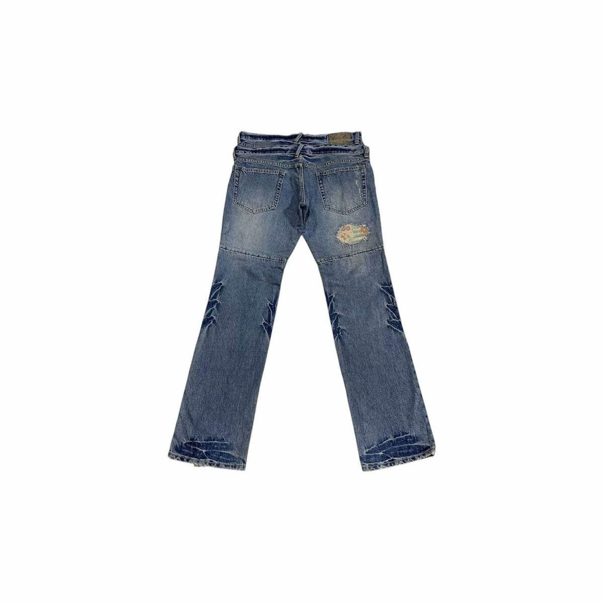 Japanese Brand × Le Grande Bleu (L.G.B.) × Tornado Mart 🔥Sick Y2K PPFM Distressed Boro Patchwork Double Waist Denim Size US 34 / EU 50 - 8 Thumbnail
